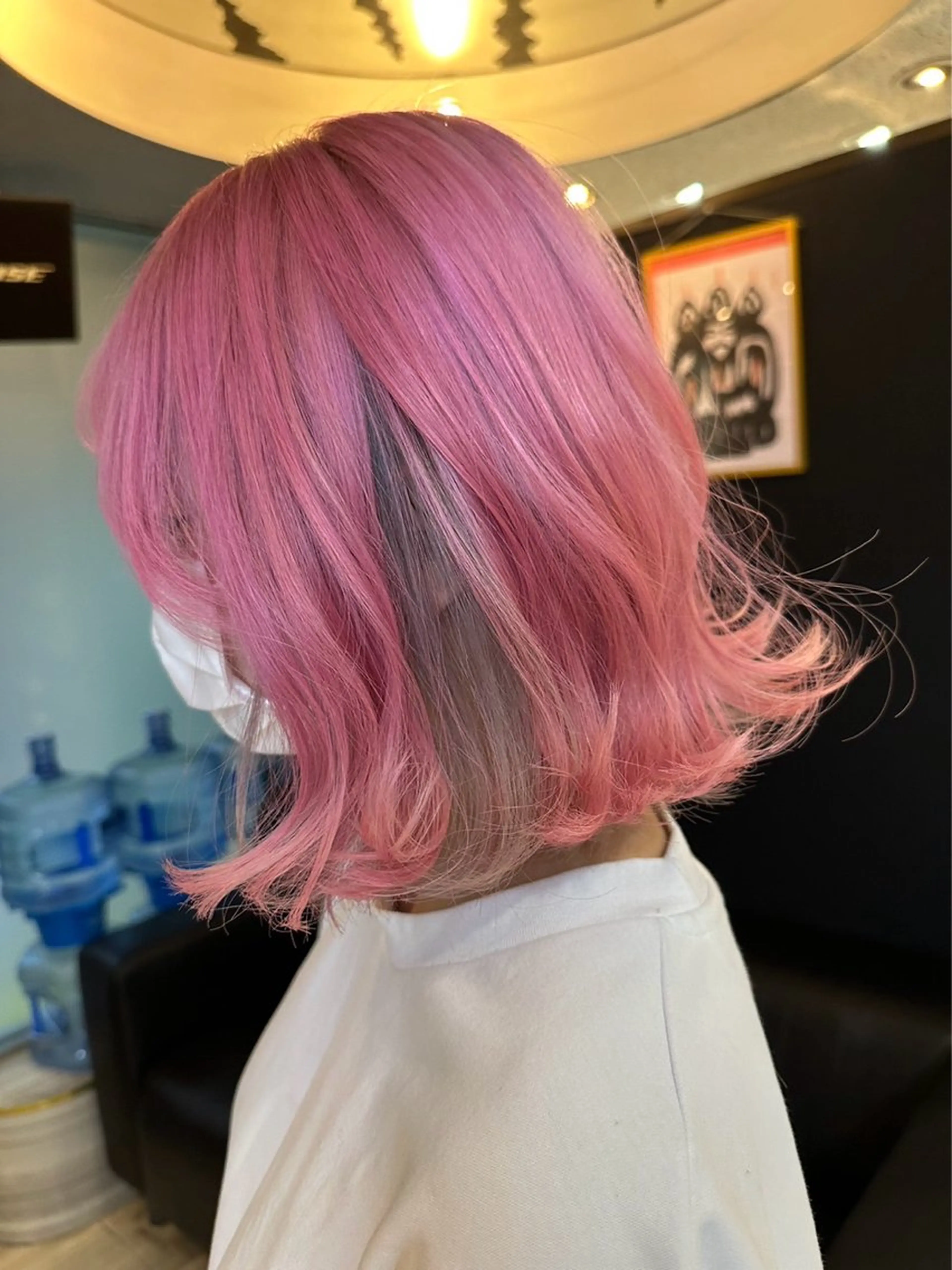 ミディアム ヘアカラー Hairmakefox所属・五十嵐航斗 ハイトーンのヘアスタイル