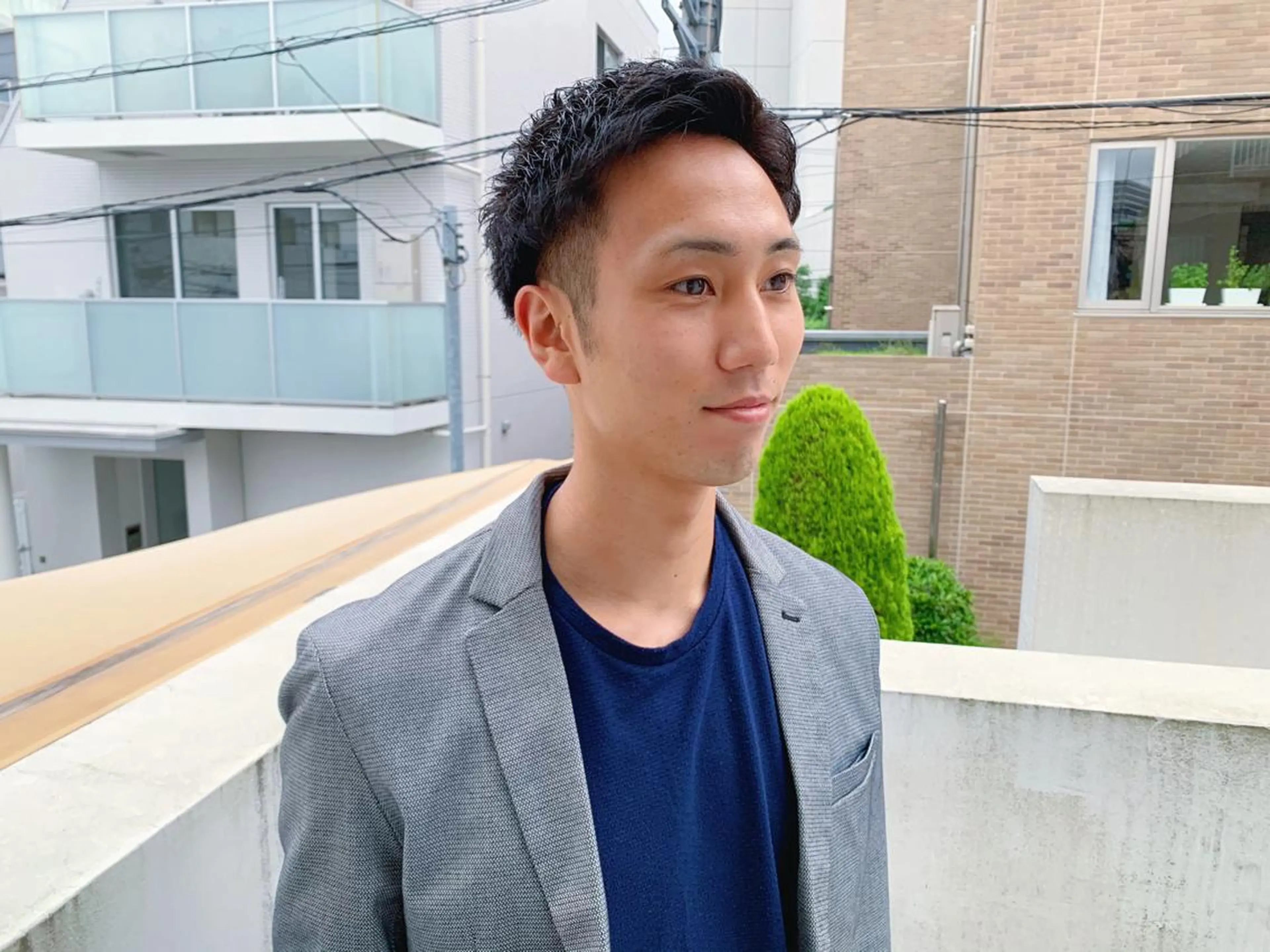 パーマ メンズ カット パーマ トリートメント タカハシ ハヤトのヘアスタイル