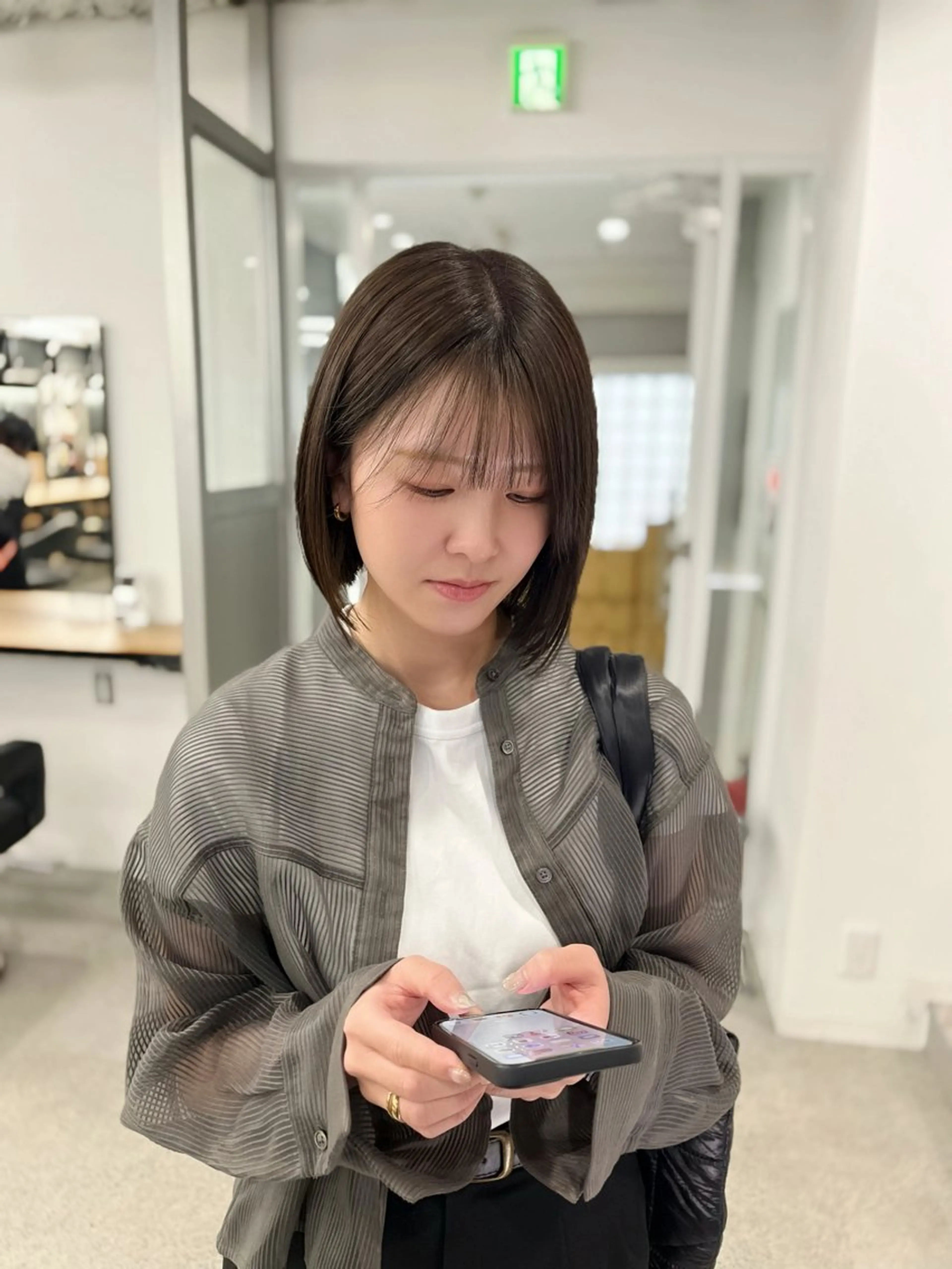 ショート カラー グレージュ モテヘア/グレージュ /ボブ/前原汐🎐のヘアスタイル