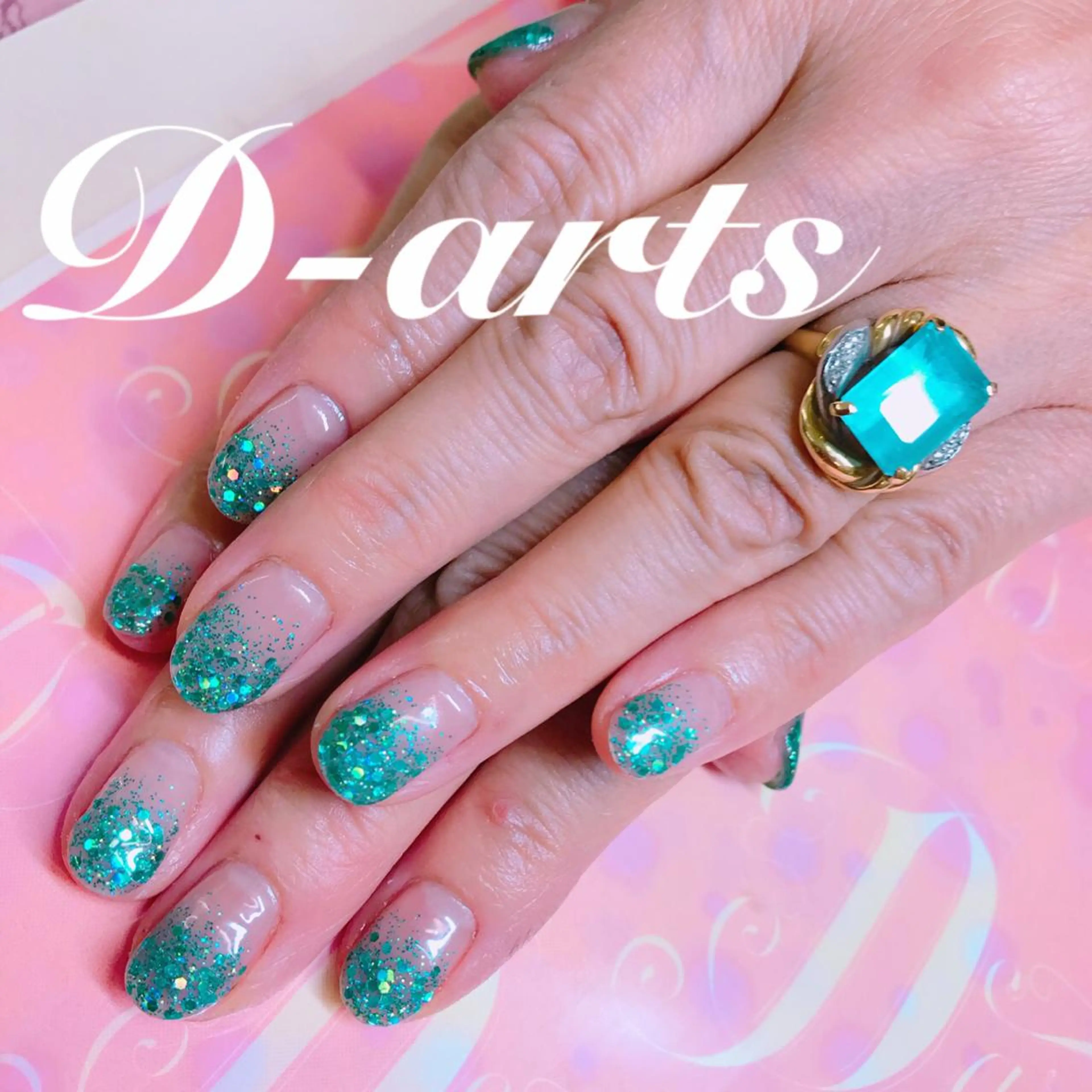 ネイル ラメ(グリッター) ラメグラデーション S&S 村田小百合のネイルデザイン