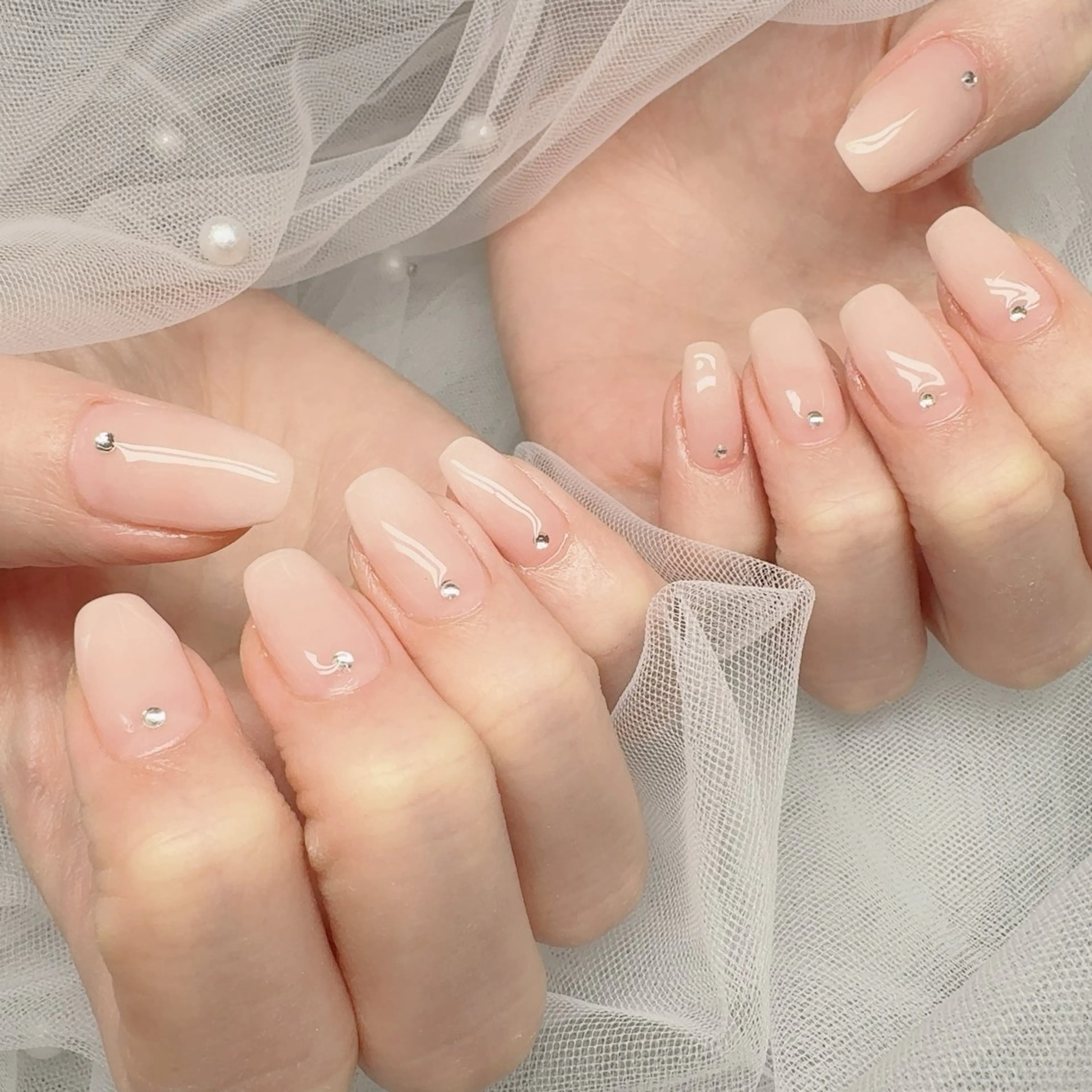 ネイル 長さ出し ジェルネイル 韓国ネイル ニュアンスネイル オフィスネイル ハンドネイル ハンドケア NailSpace 猫のいるネイルサロンのネイルデザイン