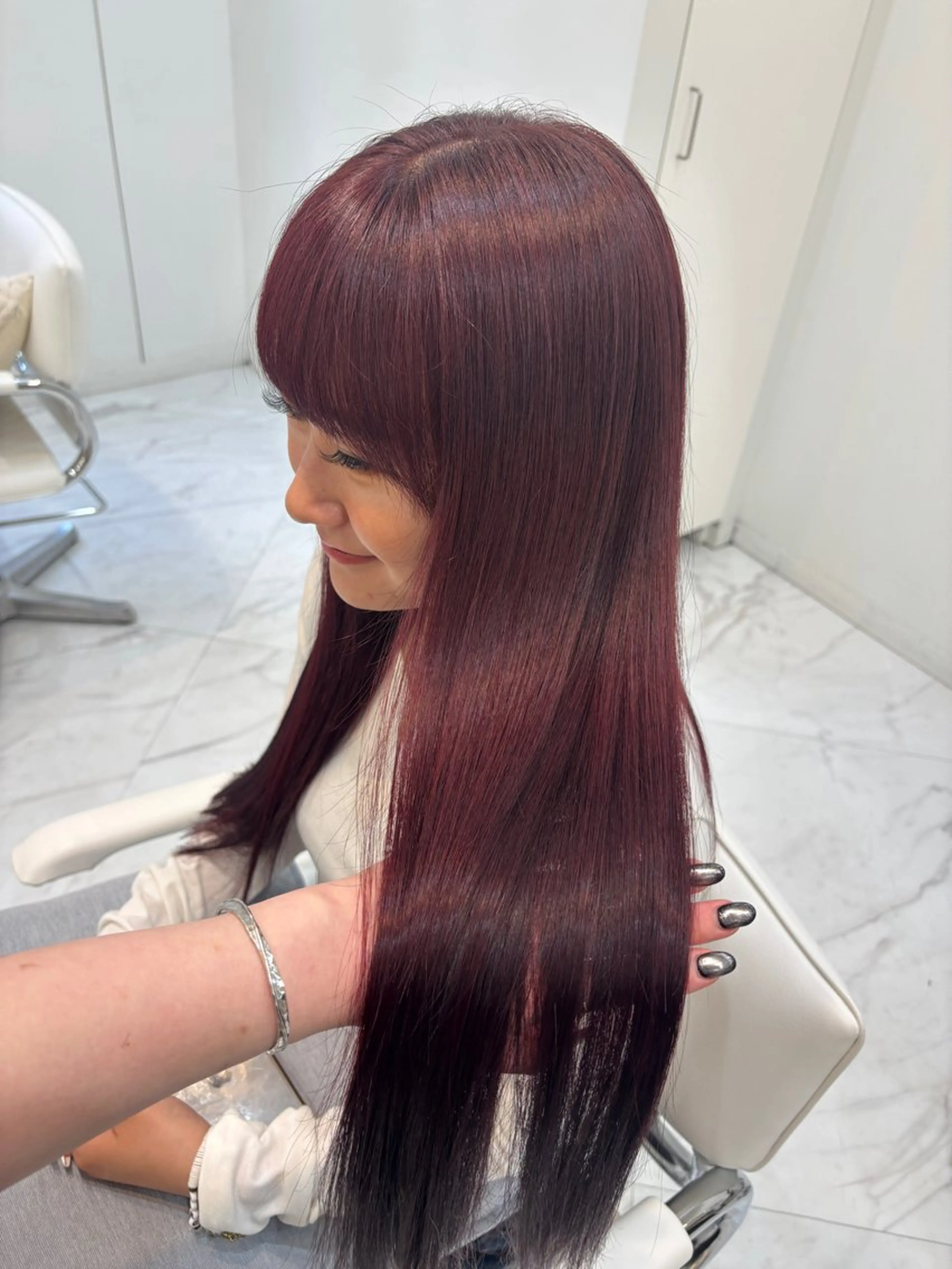 ロング カット ヘアカラー トリートメント レイヤーカット×暖色 カラー🎀ASAKAのヘアスタイル