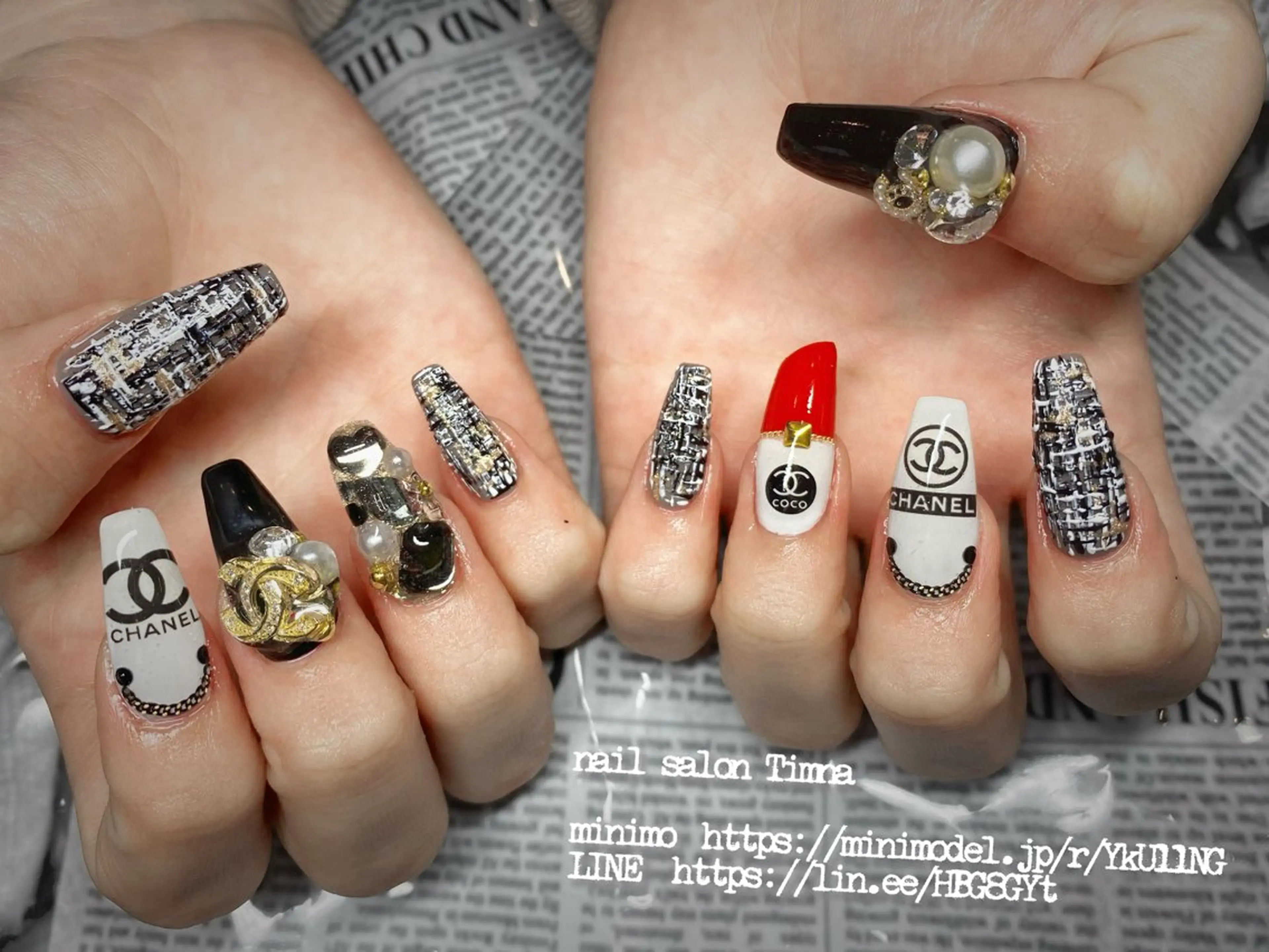 ロング ハンドネイル NAILSALON 🍔Timna🍟のネイルデザイン