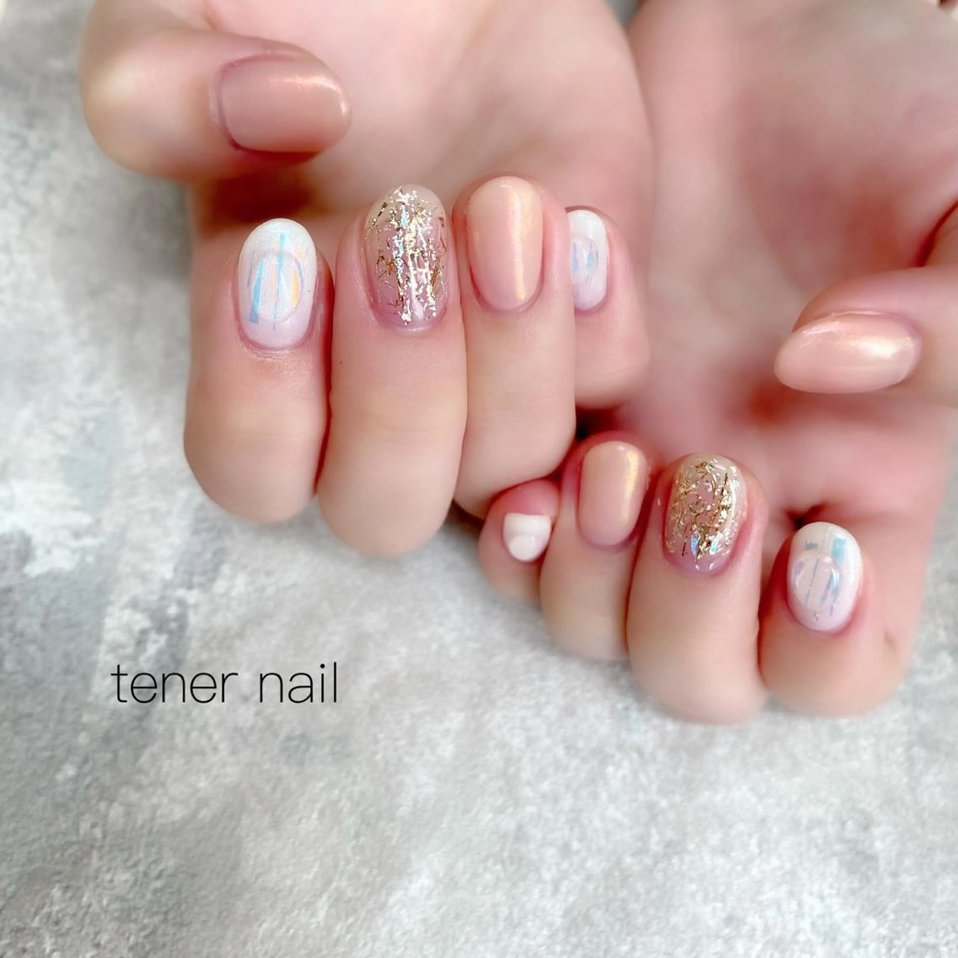 ネイル オーロラネイル キラキラネイル tener  nail  テネルネイル所属・テネルネイル tener nailのネイルデザイン