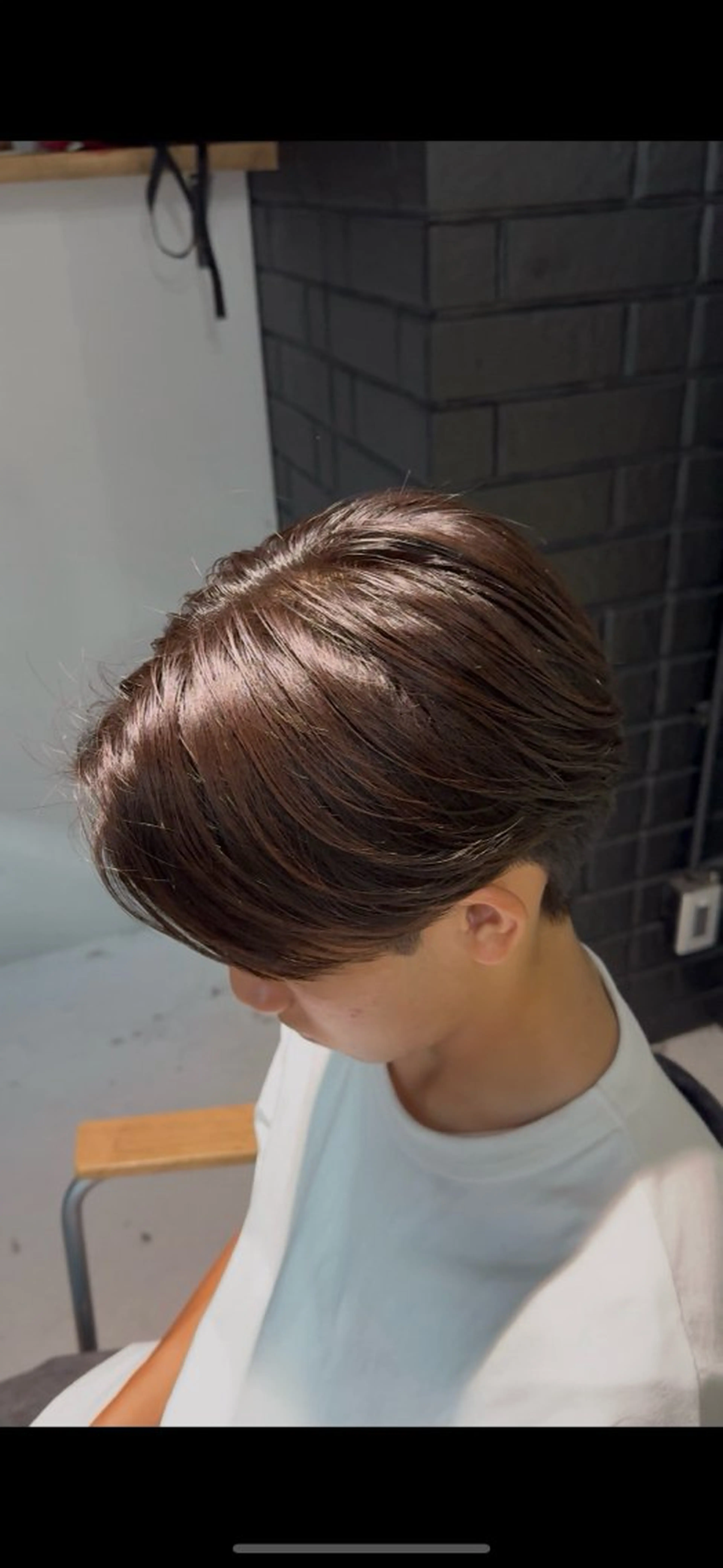 ショート メンズ センターパート マッシュ シースルーマッシュ 縮毛矯正 カット 縮毛矯正 men's salon gaudi 高槻店所属・波巻きパーマ/ 曲がる縮毛矯正/川岸のヘアスタイル