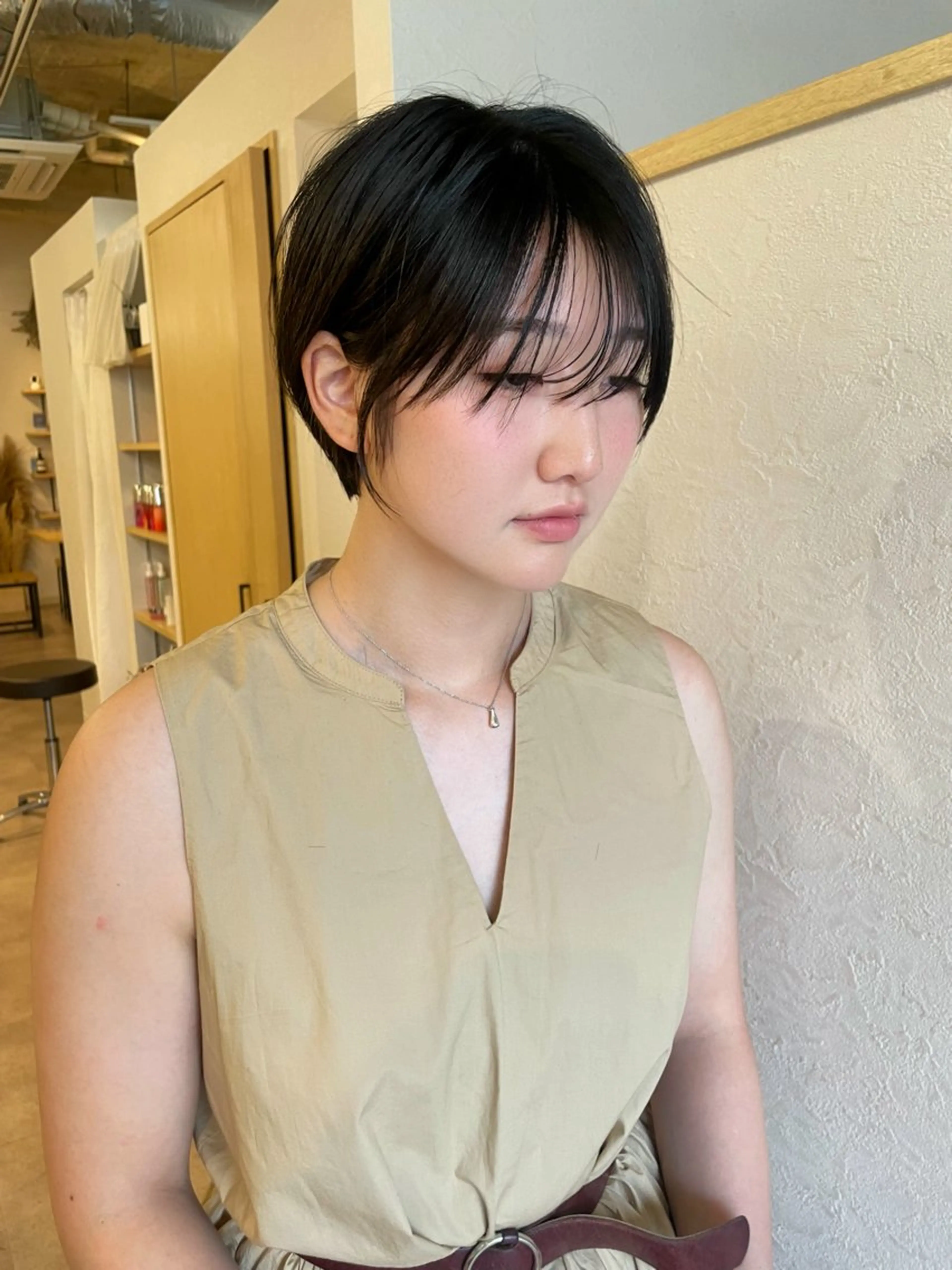 ショート ショートボブ ボブ 髪質改善 ショートヘア INCE HAIR京都四条大宮所属・似合わせカット/ 顔周りカット/まりなのヘアスタイル