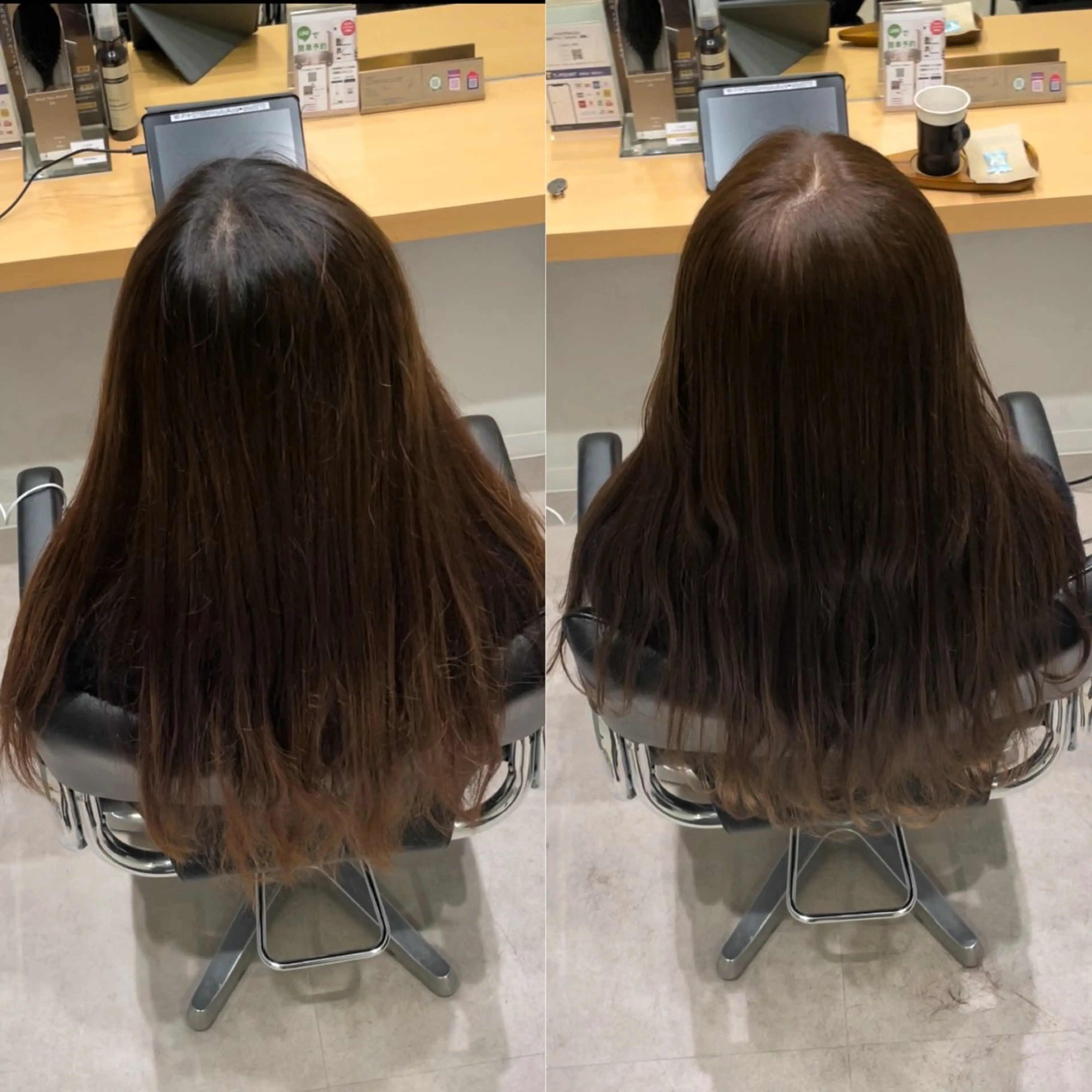 ミディアム カラー ケアカラー トリートメント 髪質改善ヘアケア 艶髪特化/上田のヘアスタイル