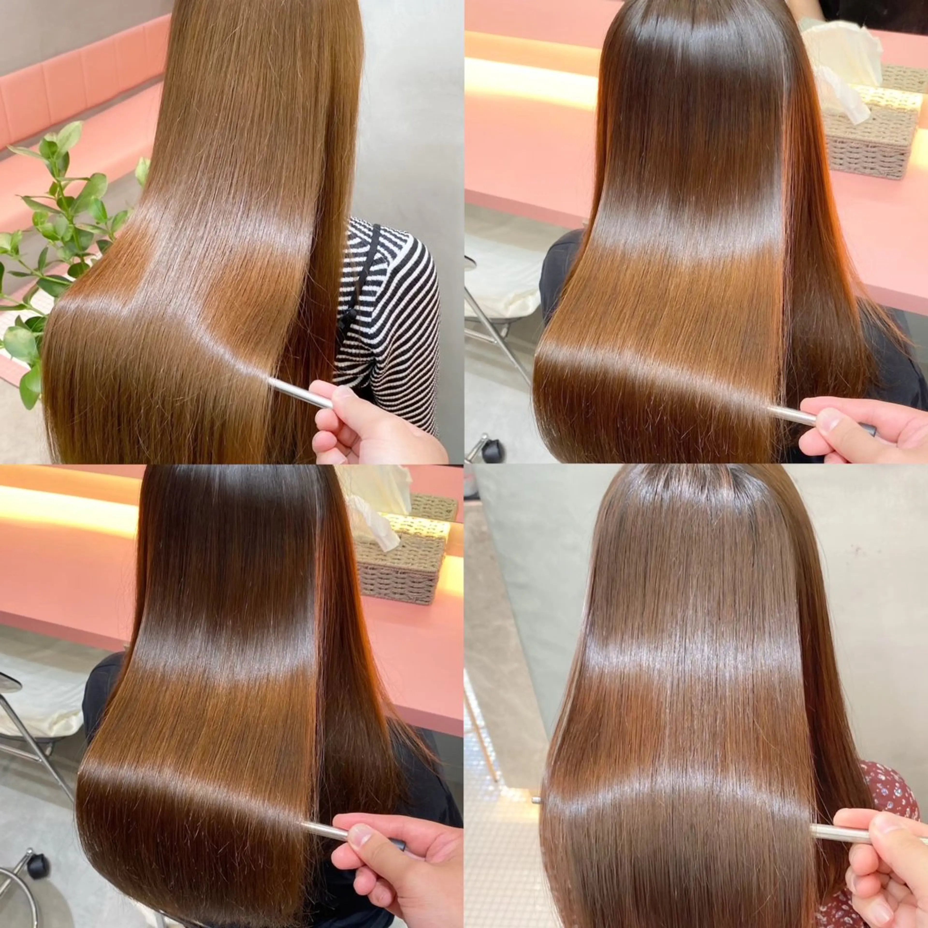 ロング カット 縮毛矯正 トリートメント 莉乃/縮毛矯正/髪質 改善/艶カラーのヘアスタイル