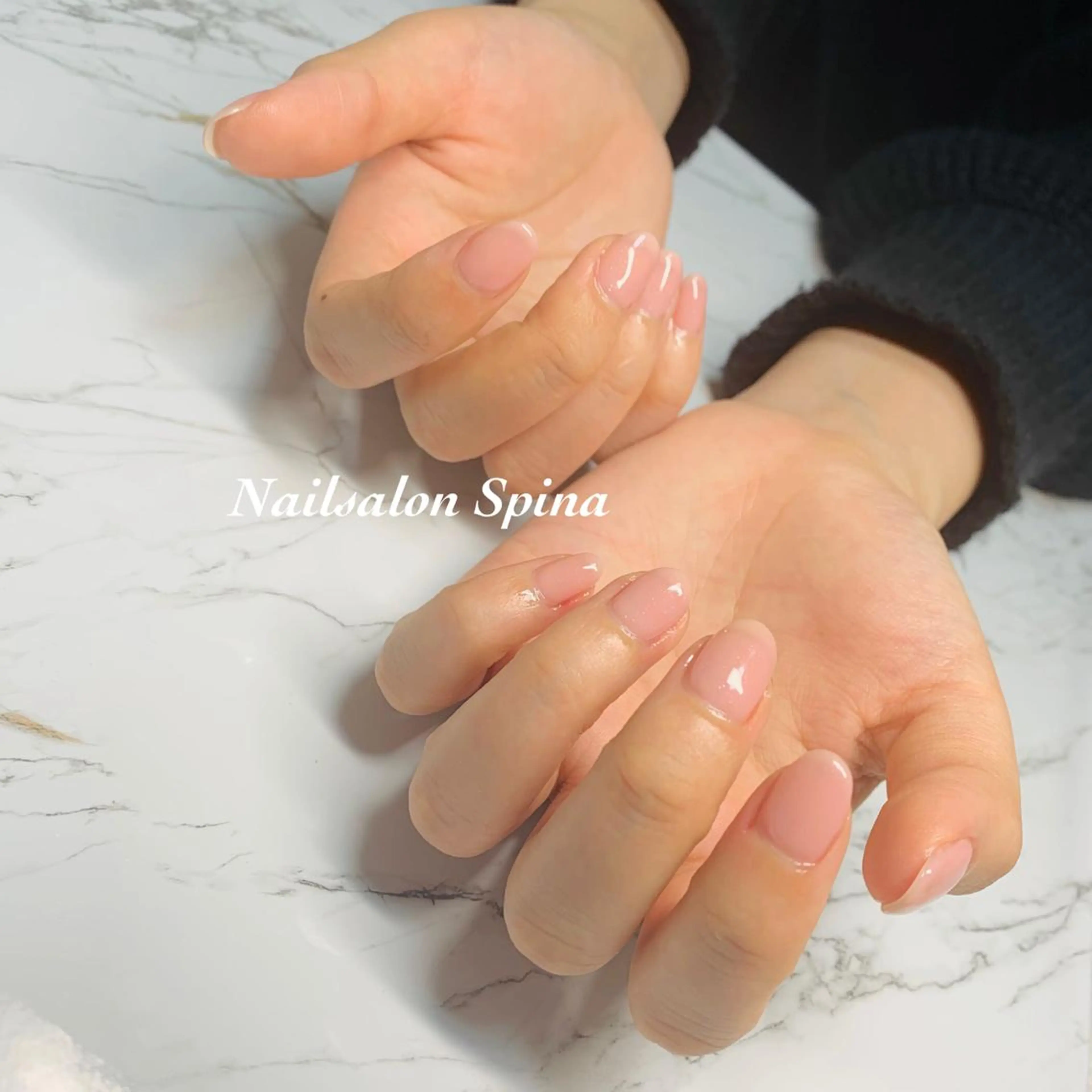 ネイル ジェルネイル ワンカラーネイル パラジェル ピンク 春ネイル Nailsalon Spina 琴美のネイルデザイン