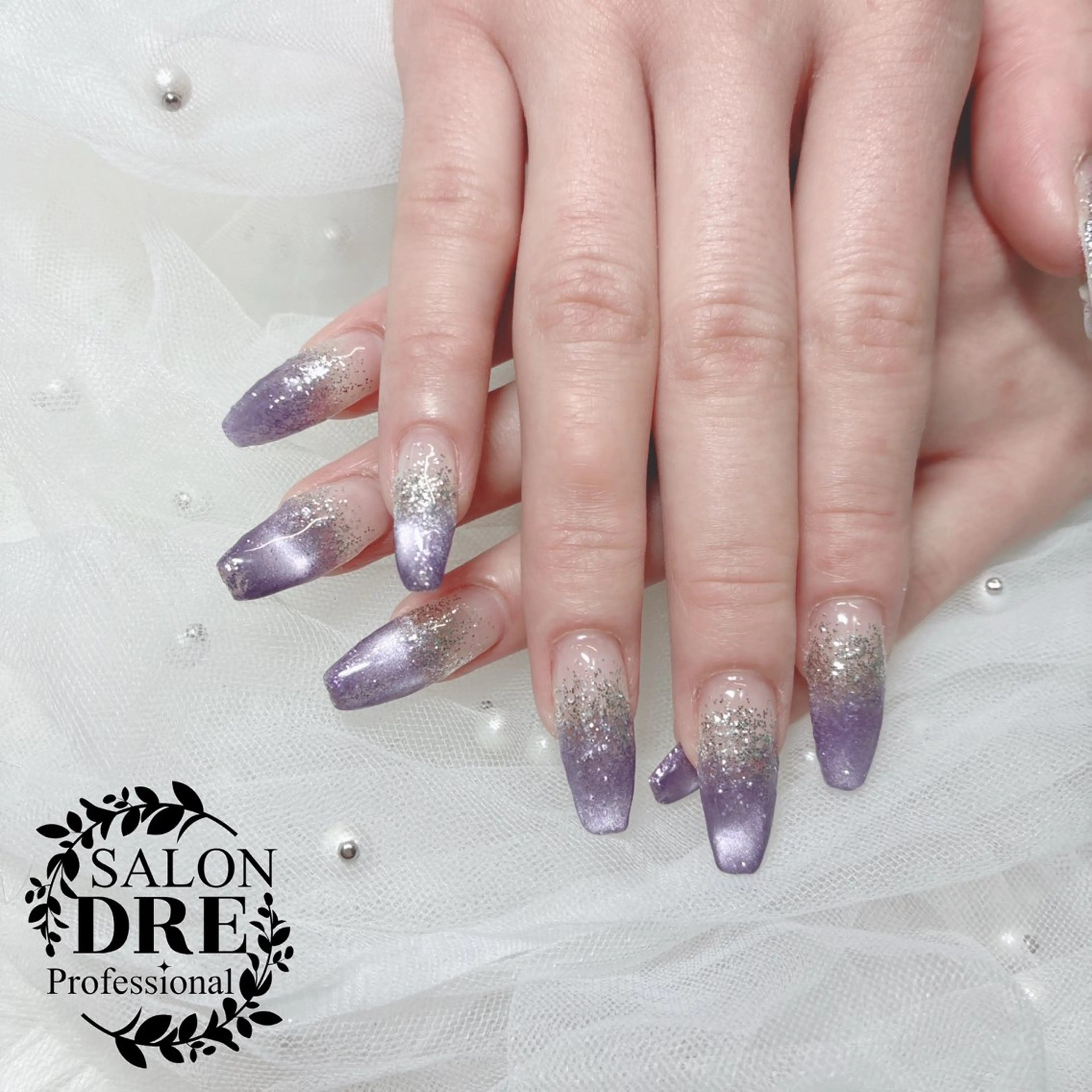 ネイル グラデーション ラメ(グリッター) マグネットネイル ハンドネイル salonDRE AZUSAのネイルデザイン