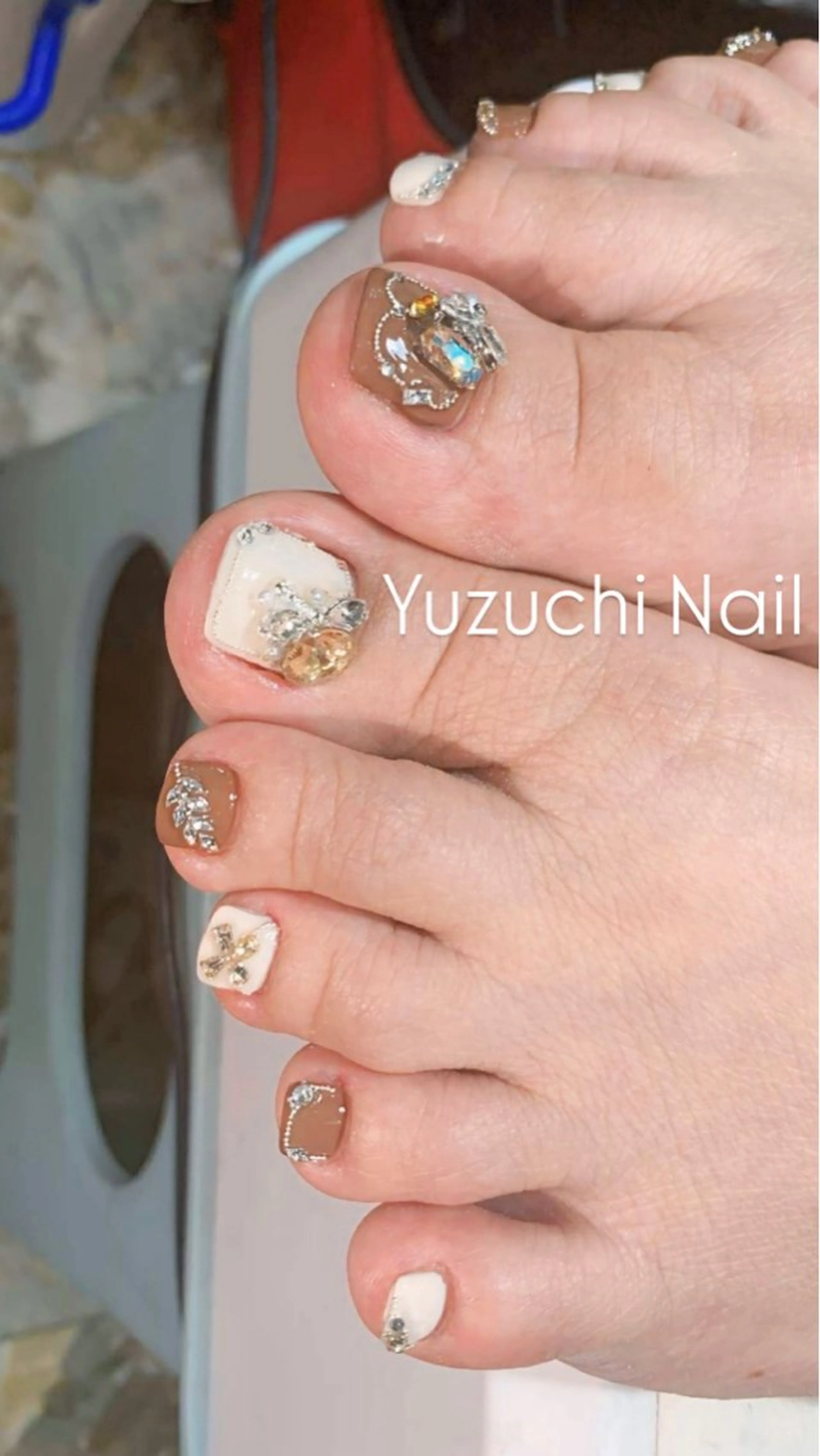 ネイル フットネイル ワンホンネイル フットネイル Yuzuchi Nailのネイルデザイン