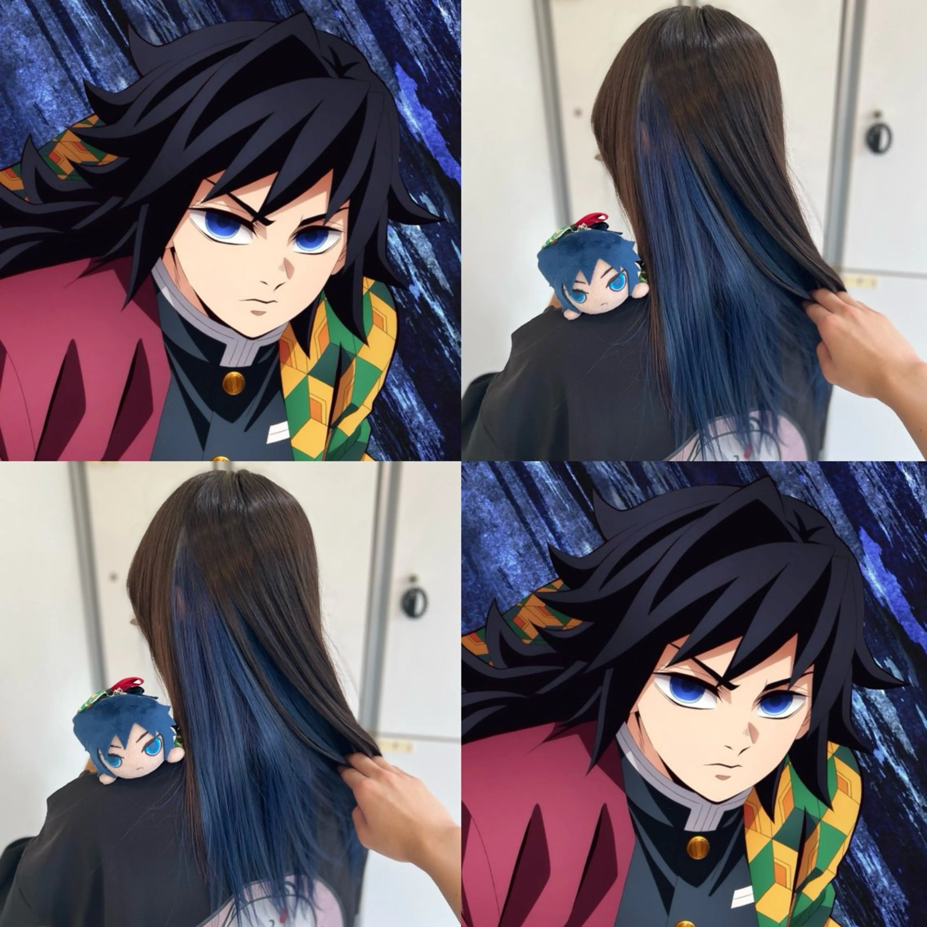 ロング カラー ヘアカラー インナー/2次元/ 推しカラー/しゅうとのヘアスタイル