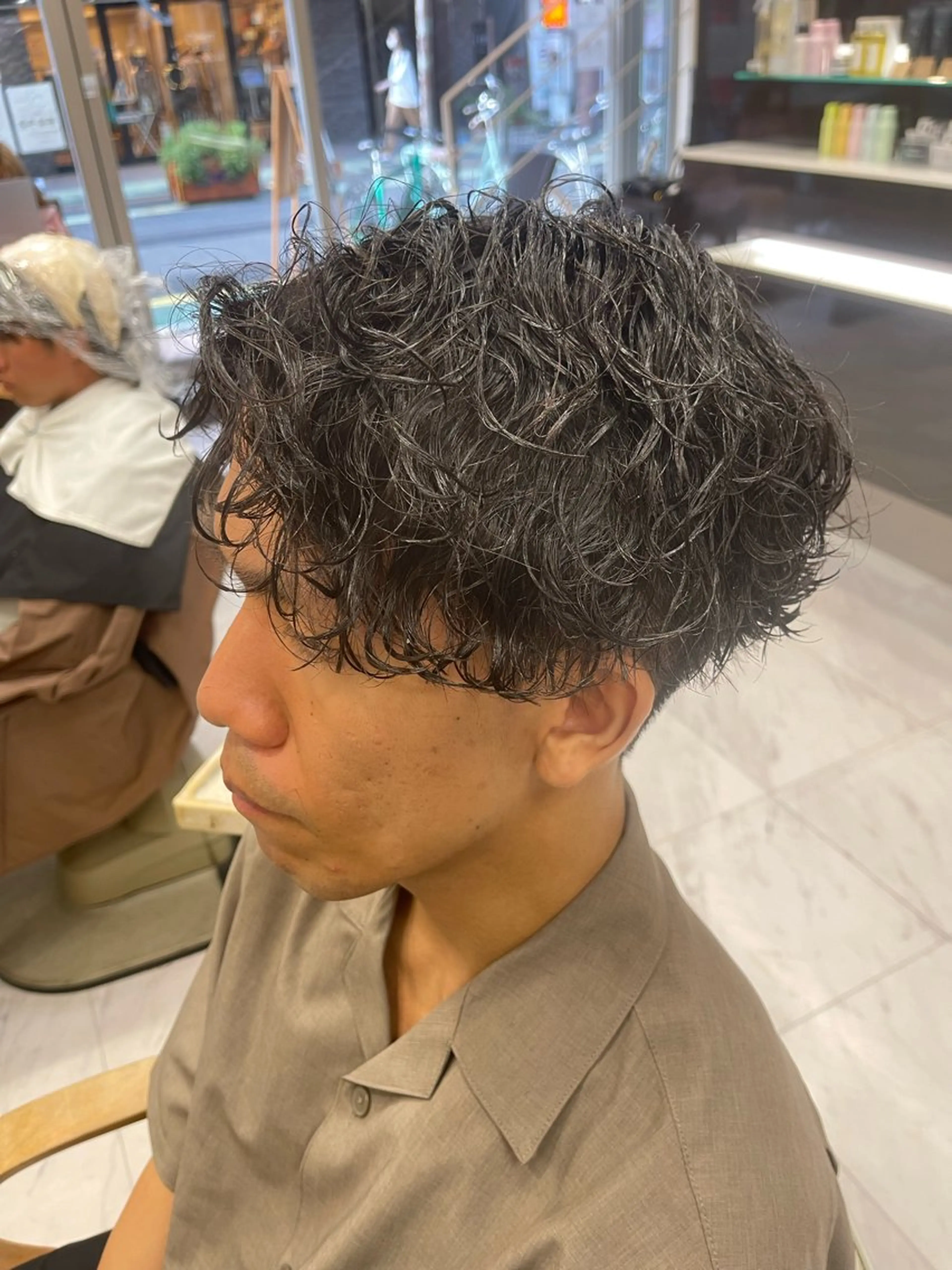 ショート パーマ メンズ メンズパーマ 波巻きパーマ カット パーマ トリートメント ❄️メンズカット 落合諒❄️のヘアスタイル