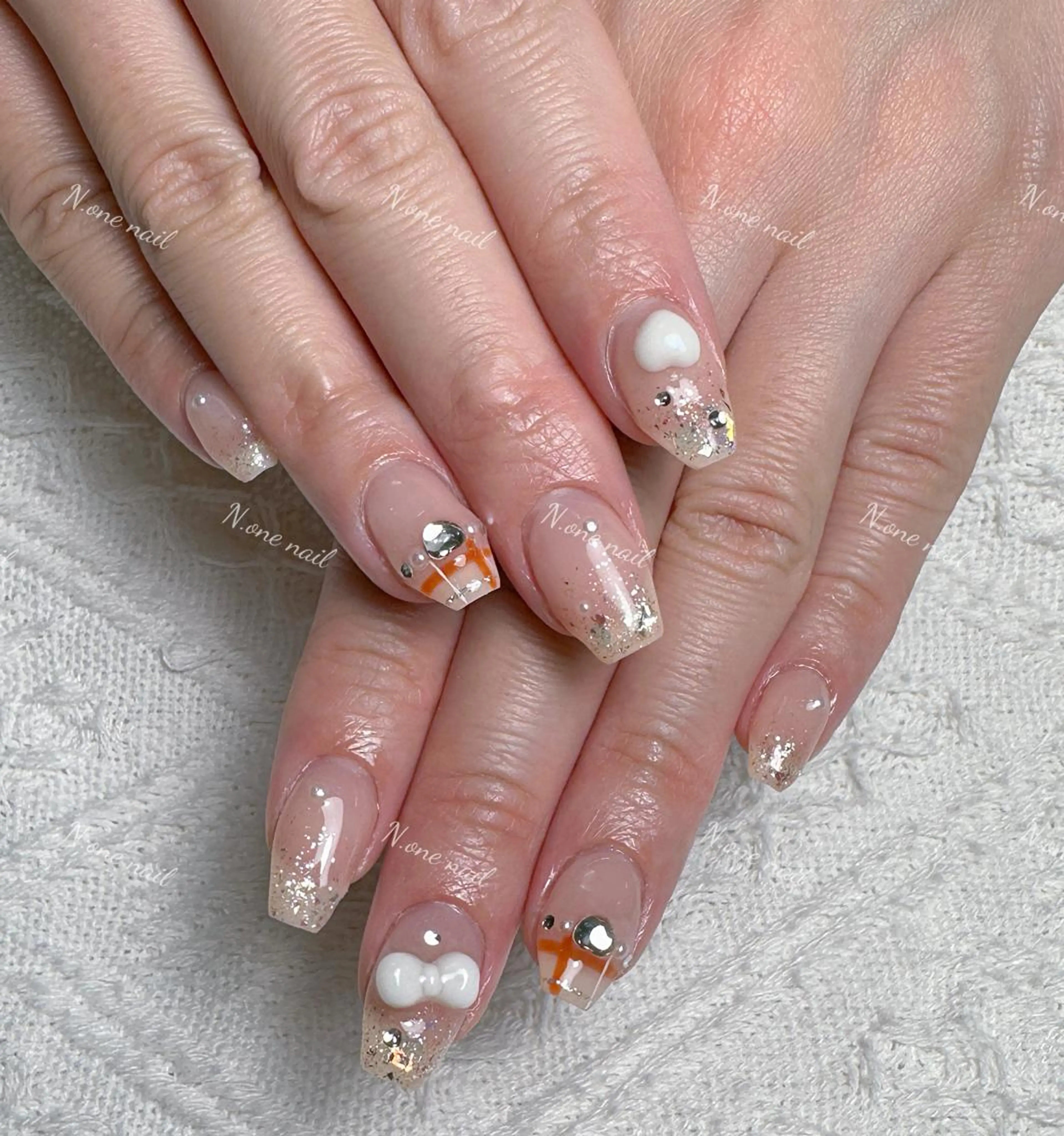 ネイル 長いだし/スカルプ/ パラシェルN.oneのネイルデザイン