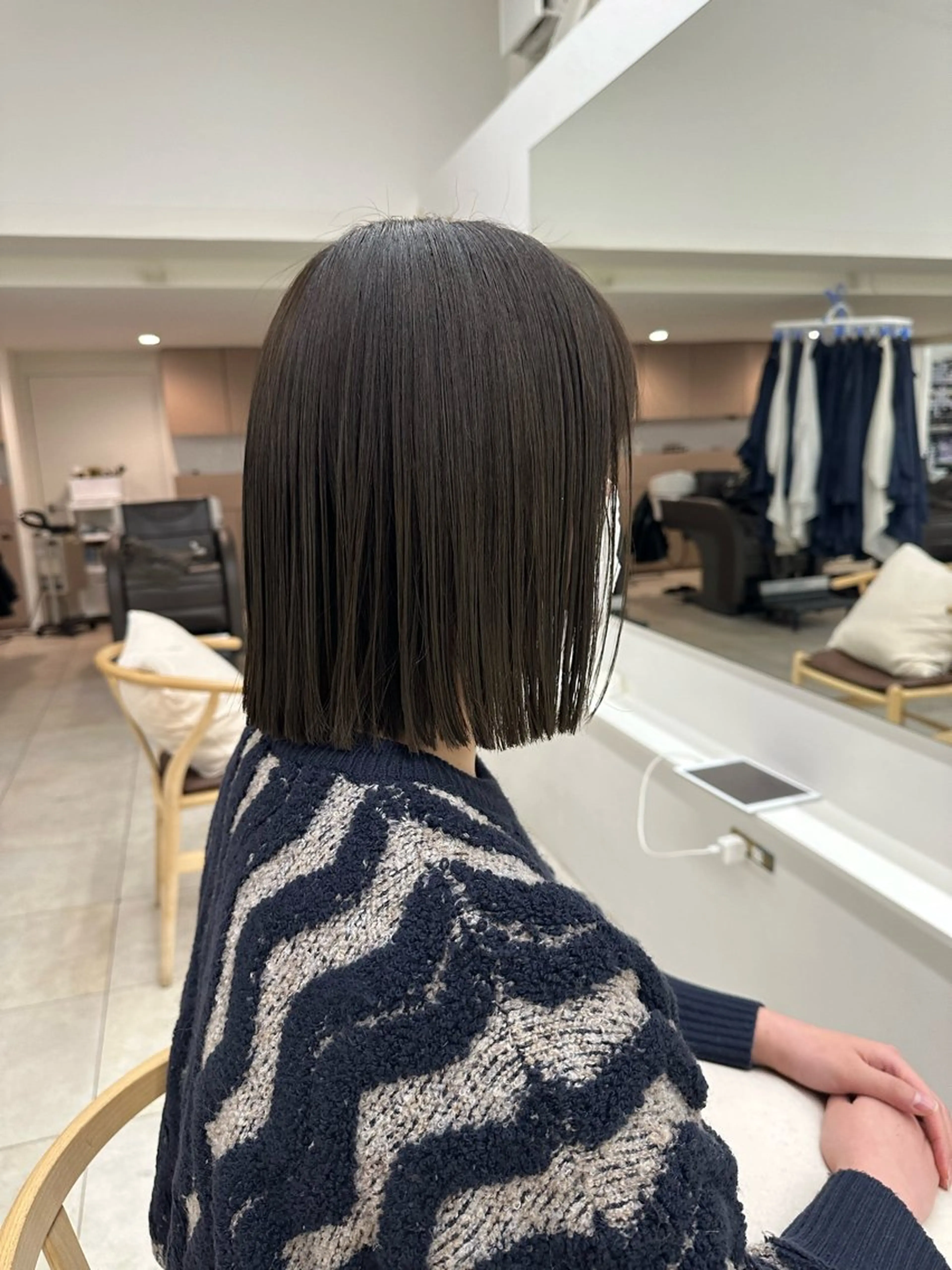 ショート 切りっぱなしボブ ボブ nuian所属・平井 深優のヘアスタイル