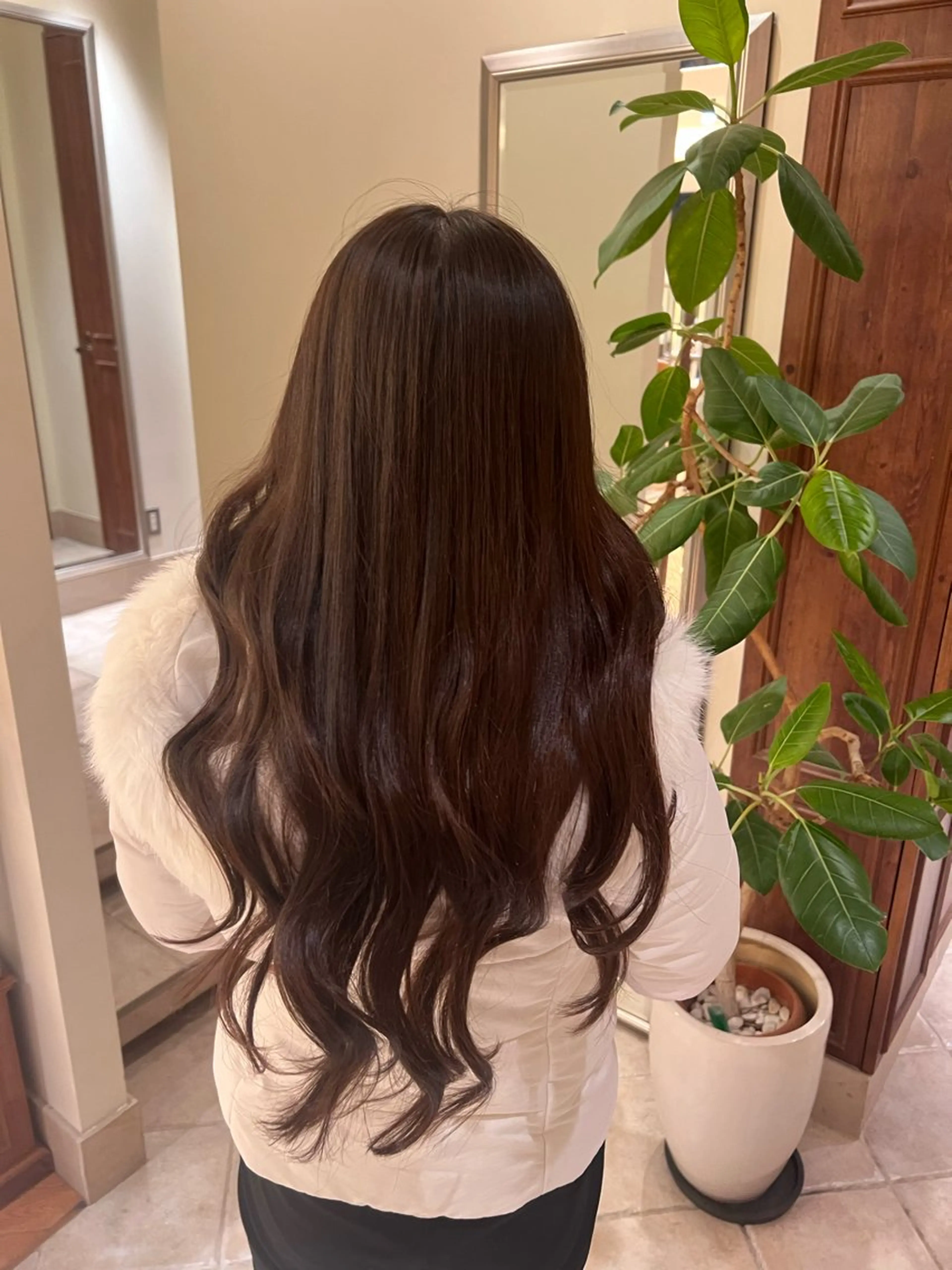 ロング カラー アッシュ アッシュブラウン ブラウンカラー 有賀 颯天のヘアスタイル