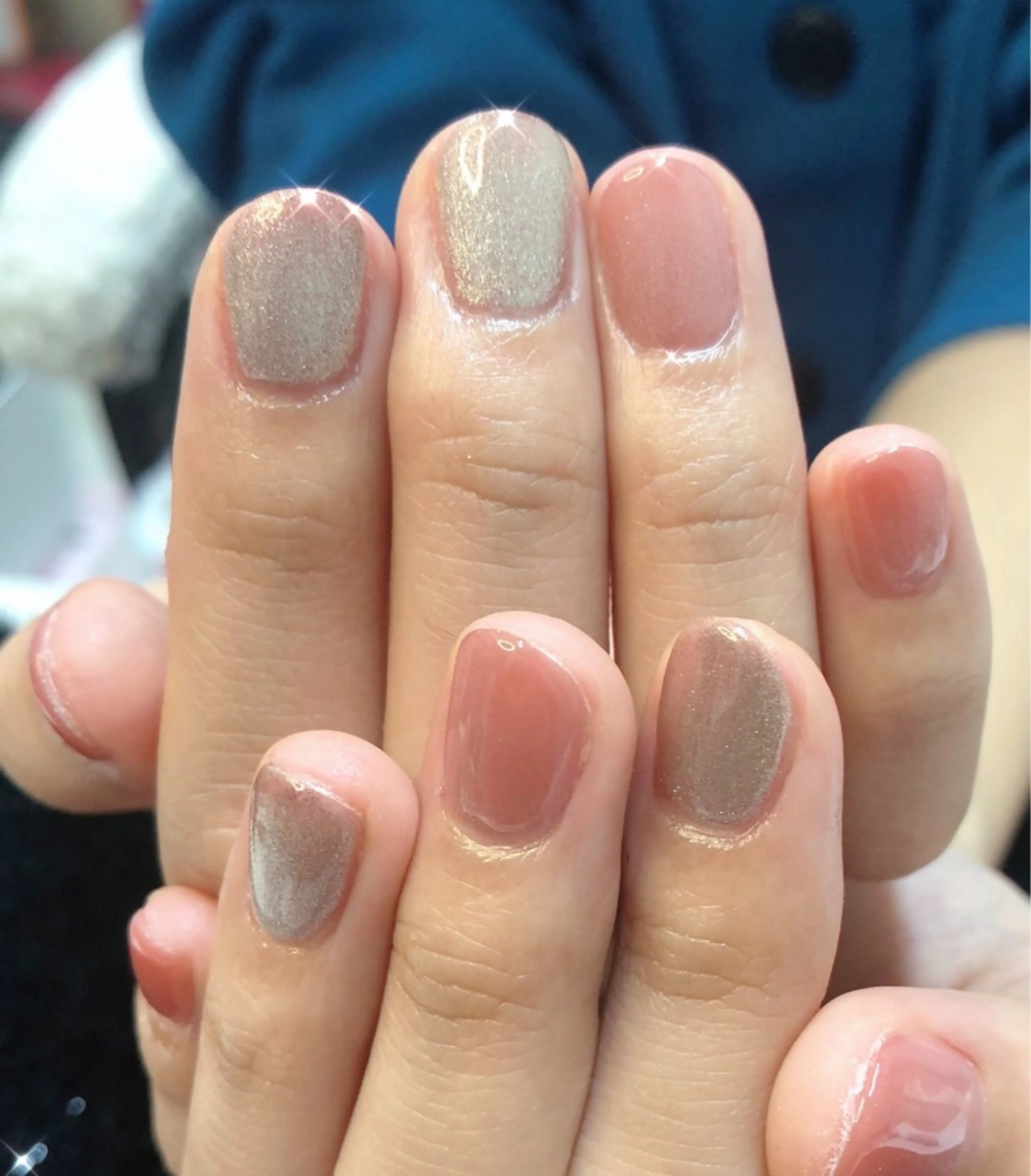 ネイル フレンチネイル ジェルネイル ガラスフレンチ グラデーション ハート ハンドネイル ハンドケア 大門浜松町 ネイルのネイルデザイン