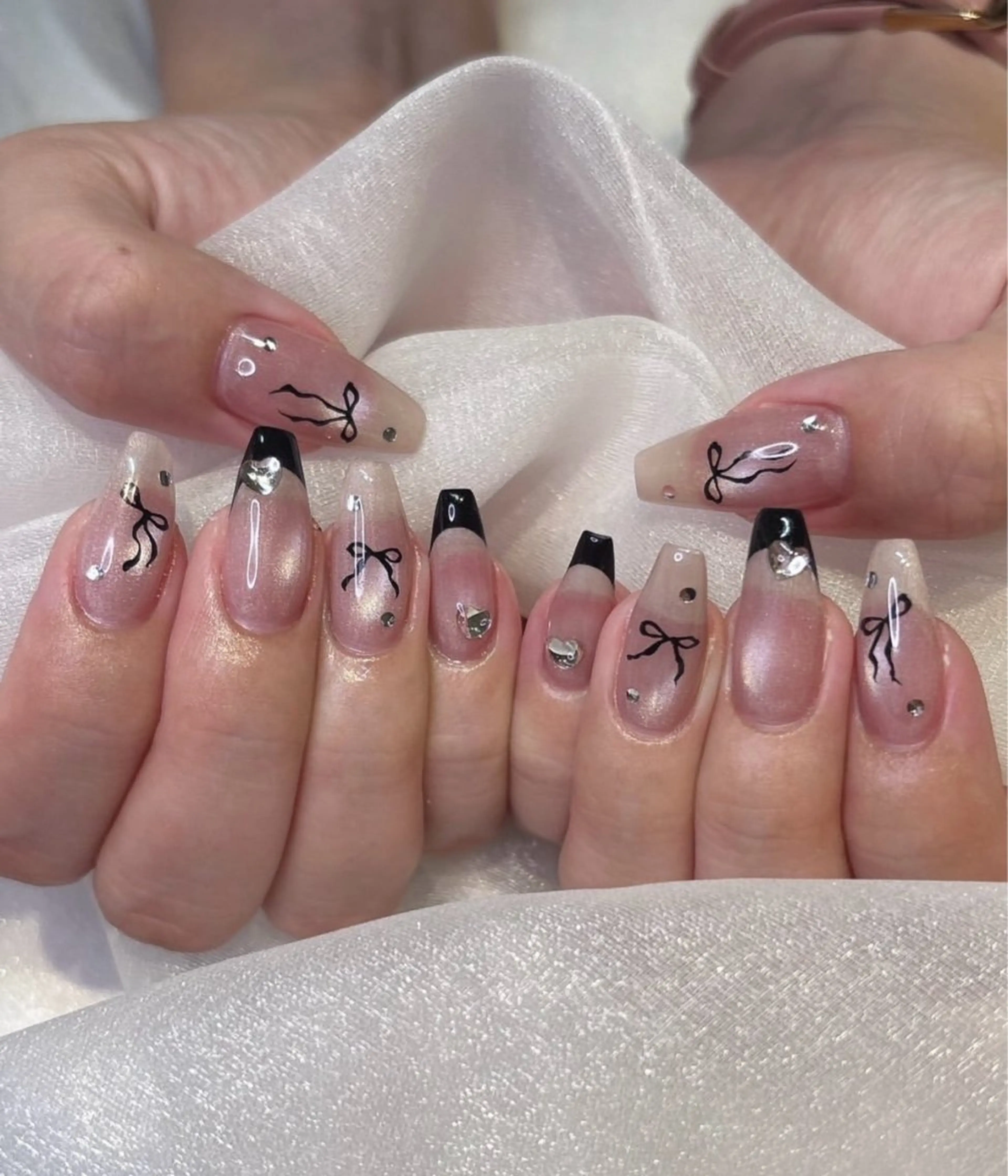 ネイル 韓国ネイル 持ち込み ニュアンスネイル ネイルチップ ハンドネイル TABI ANA.CHUOのネイルデザイン