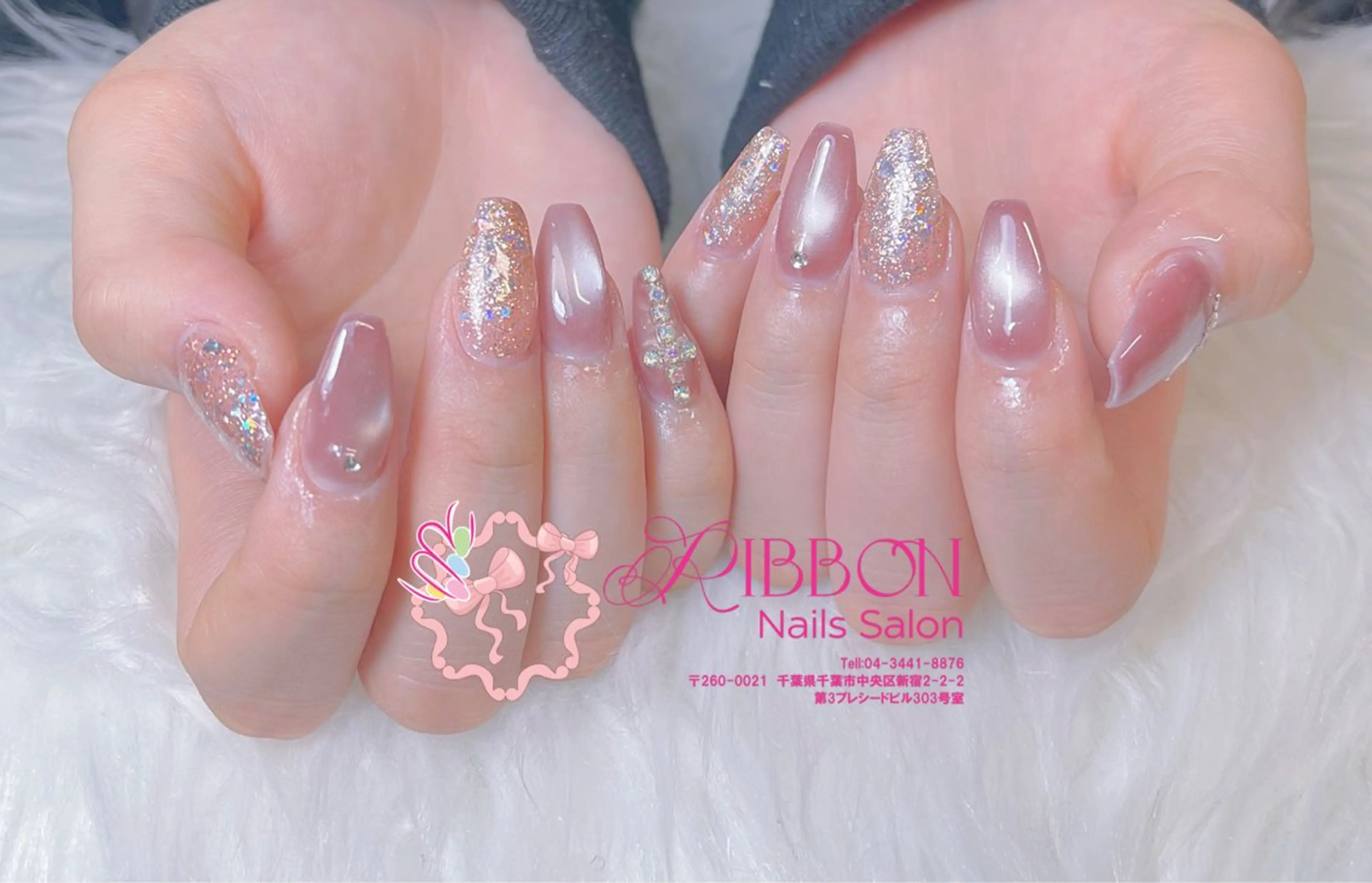 ネイル チークネイル フットネイル フレンチネイル グラデーション 韓国ネイル ハンドネイル Ribbonnail salonのネイルデザイン