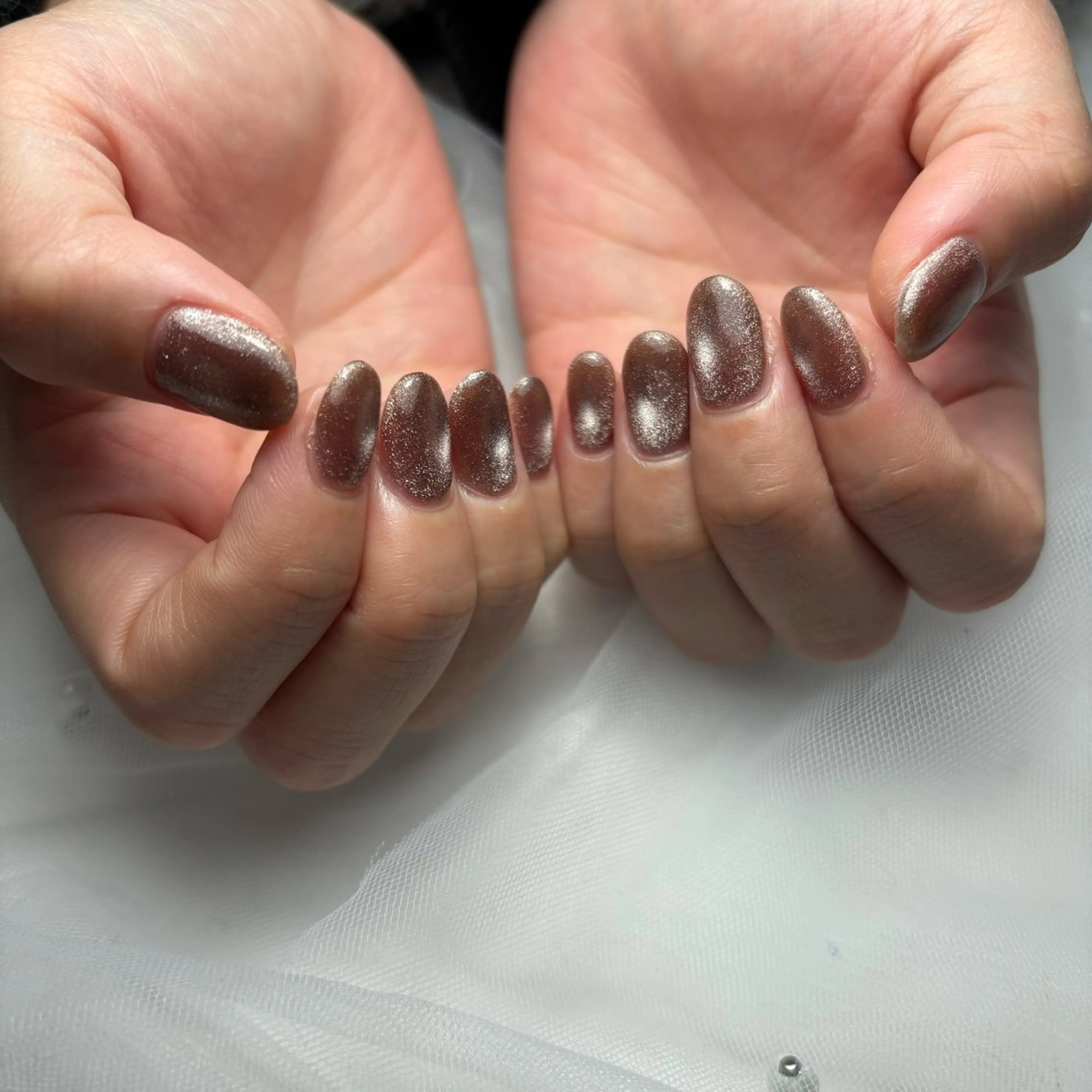 ネイル マグネットネイル マグネットワンカラー ワンカラーネイル ハンドネイル nailsalon pito所属・ネイルサロン pitoのネイルデザイン