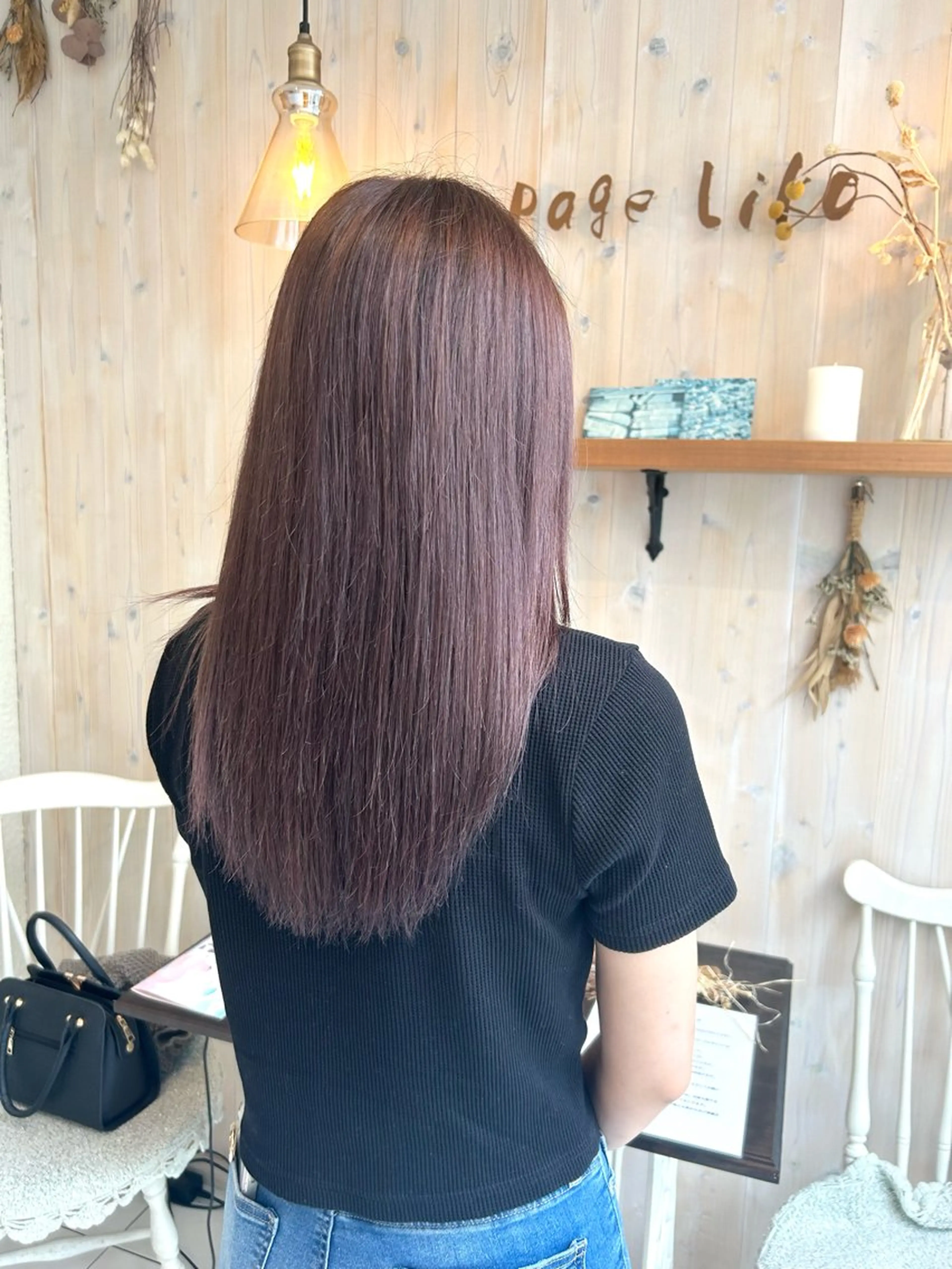 ロング カラー グレージュ ピンクカラー カット ヘアカラー トリートメント ダブルカラー/ウルフ 上田　航平のヘアスタイル