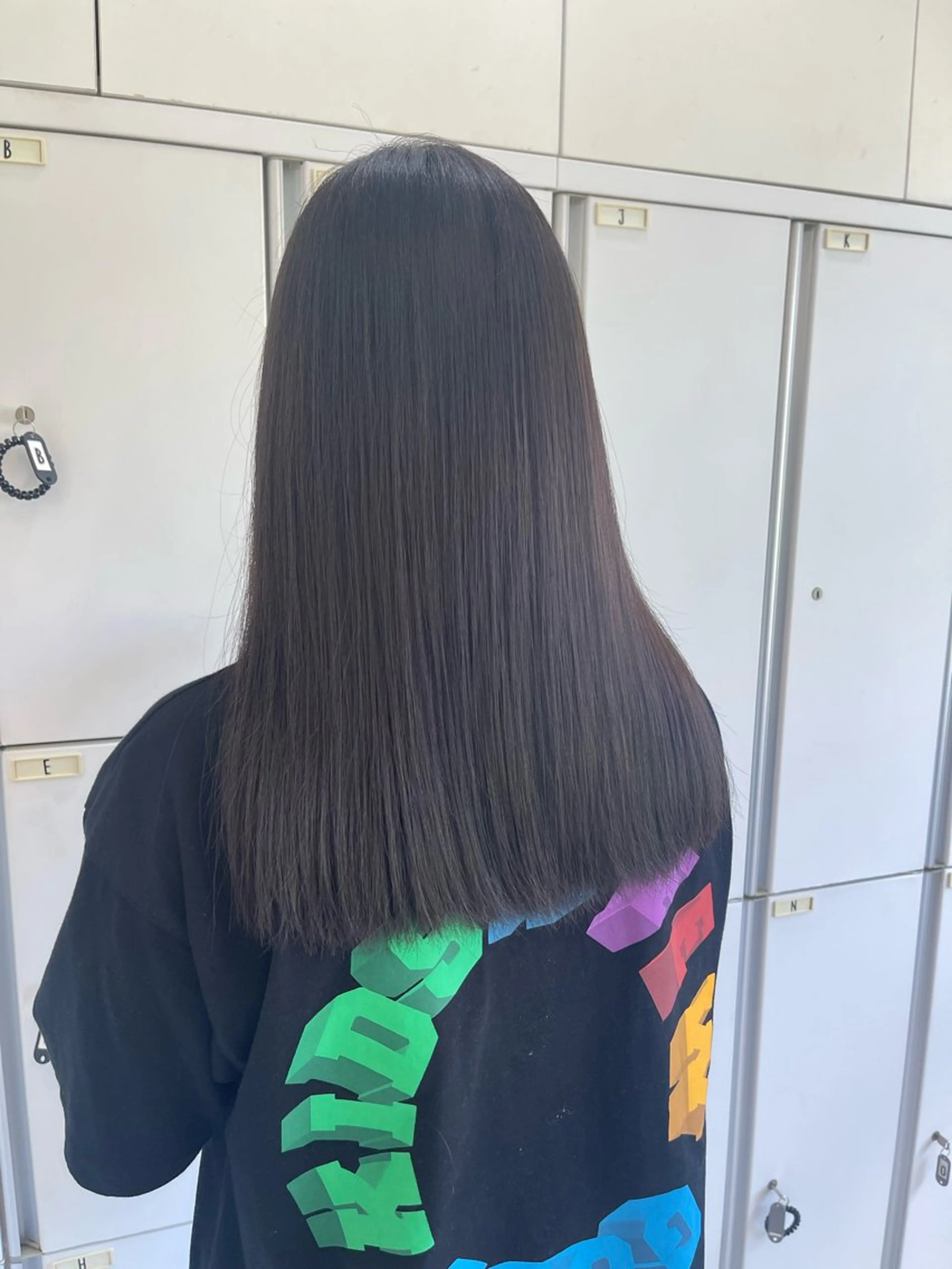 ロング HAIR&MAKE EARTH若葉台店所属・ICHIRI" 艶カラー/縮毛矯正のヘアスタイル