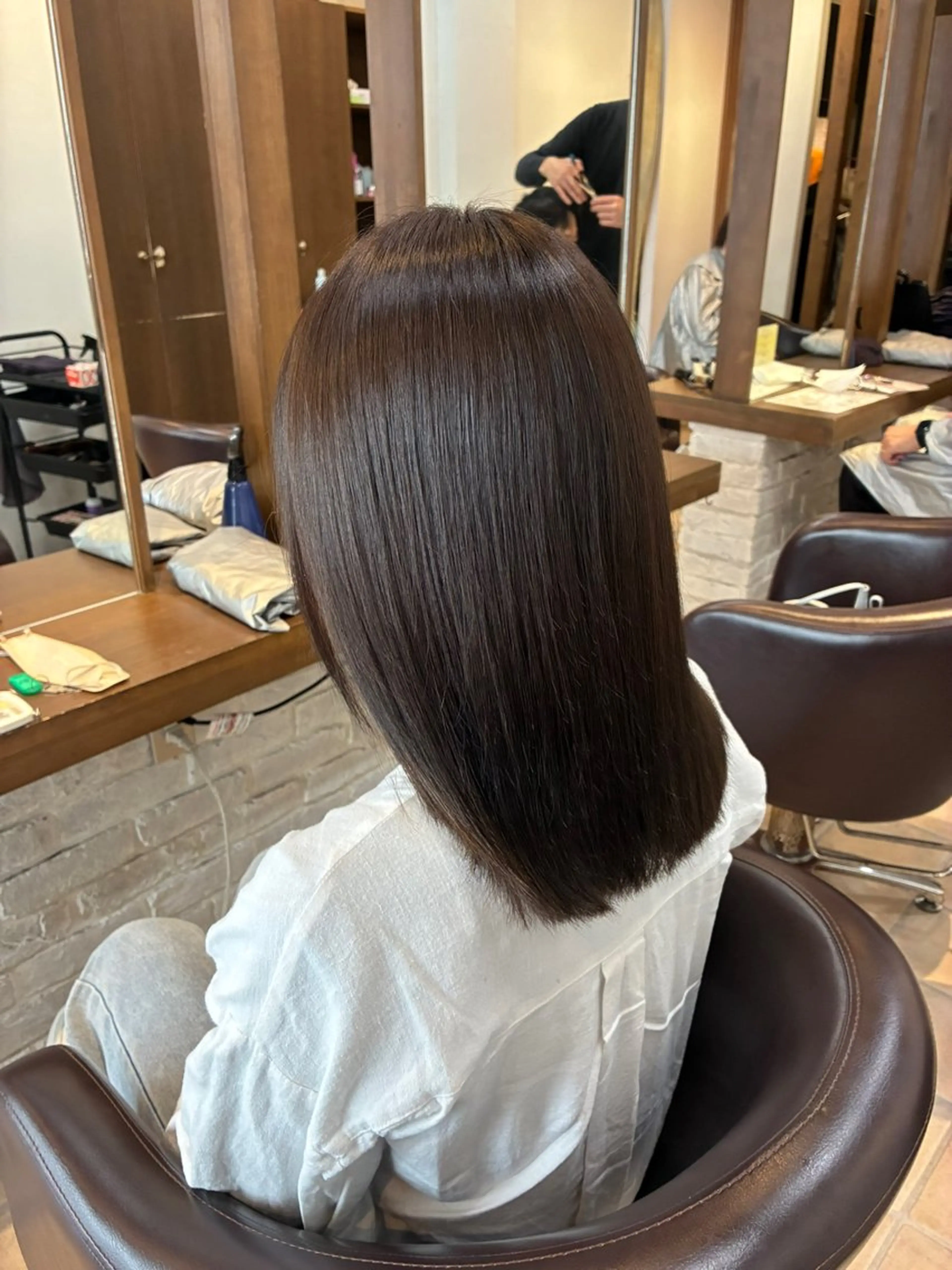 ミディアム カラー ベージュカラー Cecil hair JR尼崎店所属・JR尼崎店 村田 優真のヘアスタイル