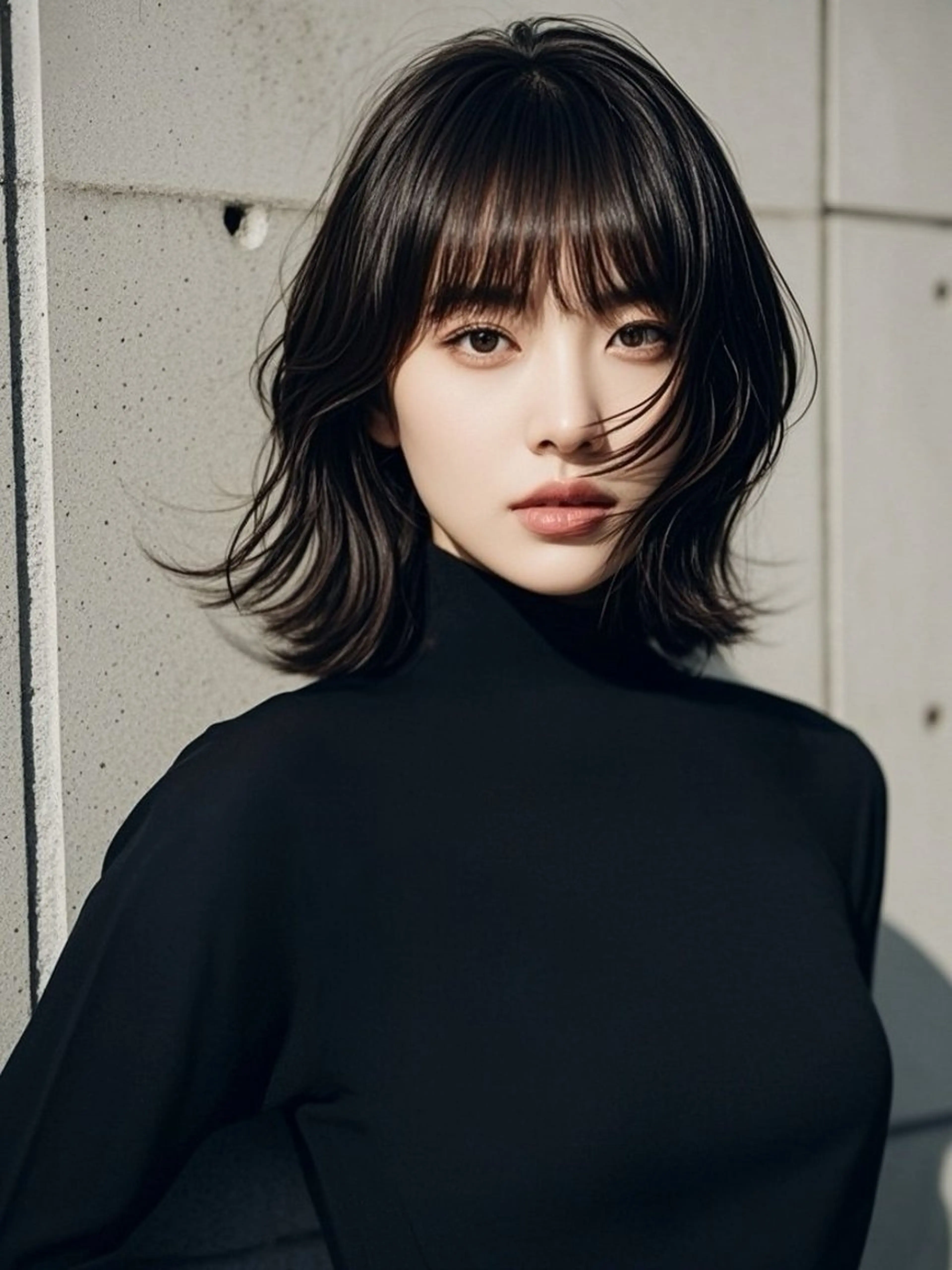 ミディアム ショートボブ ミディアムレイヤー ミディアムパーマ アッシュ ボブ カット ヘアカラー トリートメント ウルフカット 811 大阪梅田 ウルフのヘアスタイル