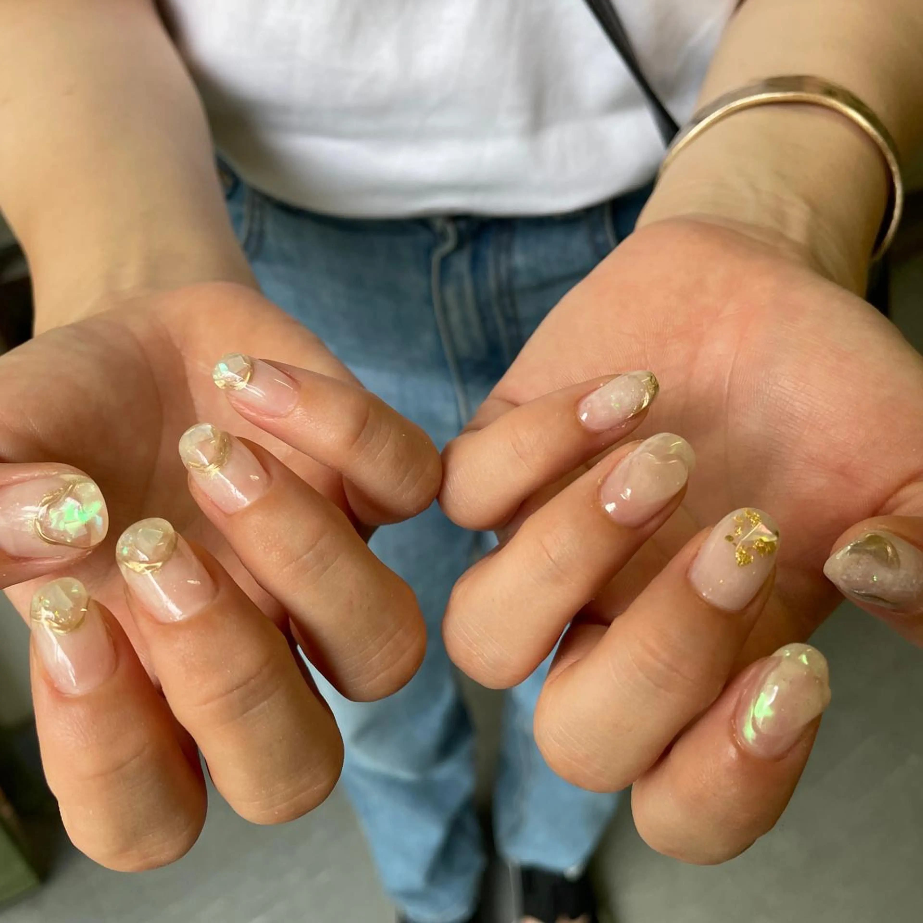 ネイル ハンドネイル フットネイル ゆびノさき茨木店 ニュアンス/アートのネイルデザイン