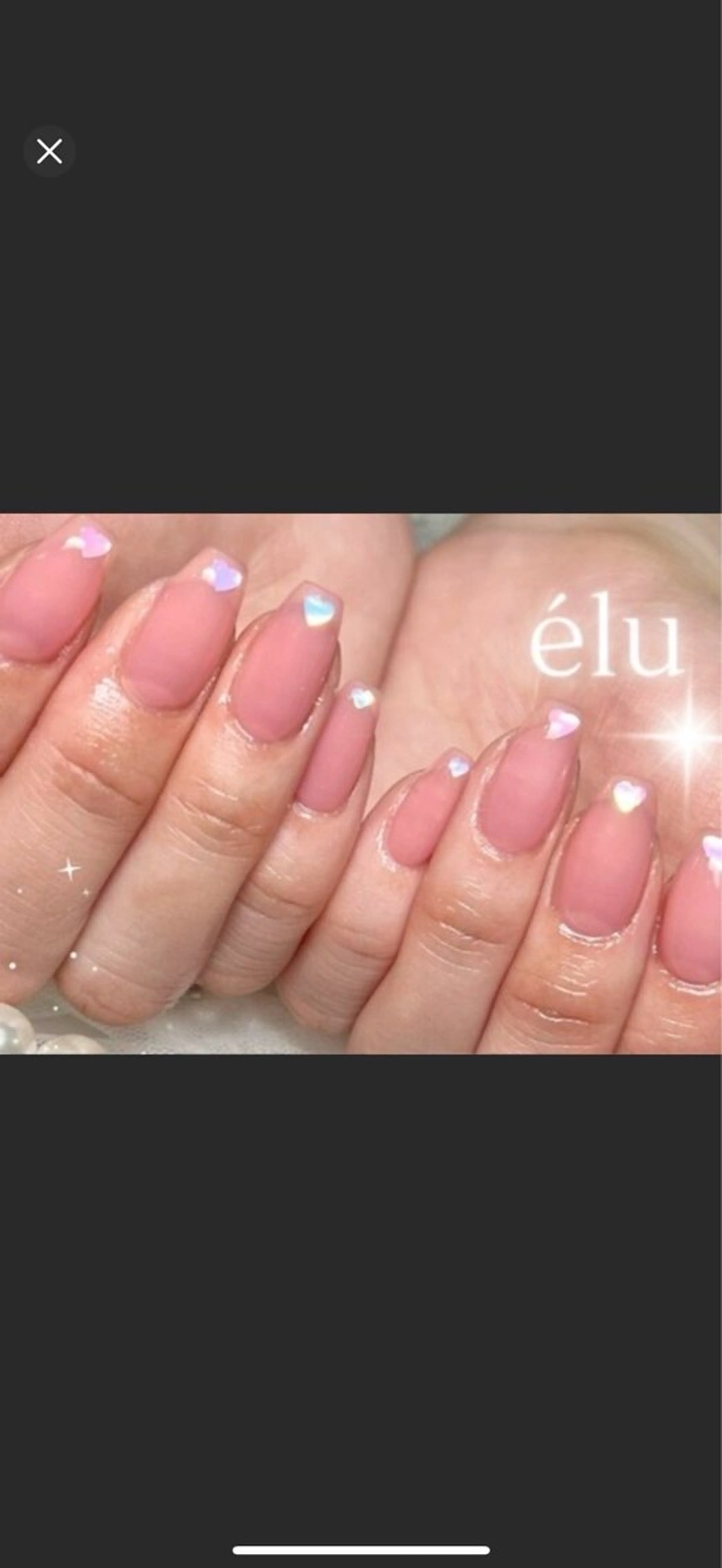 ネイル ハート ホログラムネイル 濱田 エルバイノリコのネイルデザイン