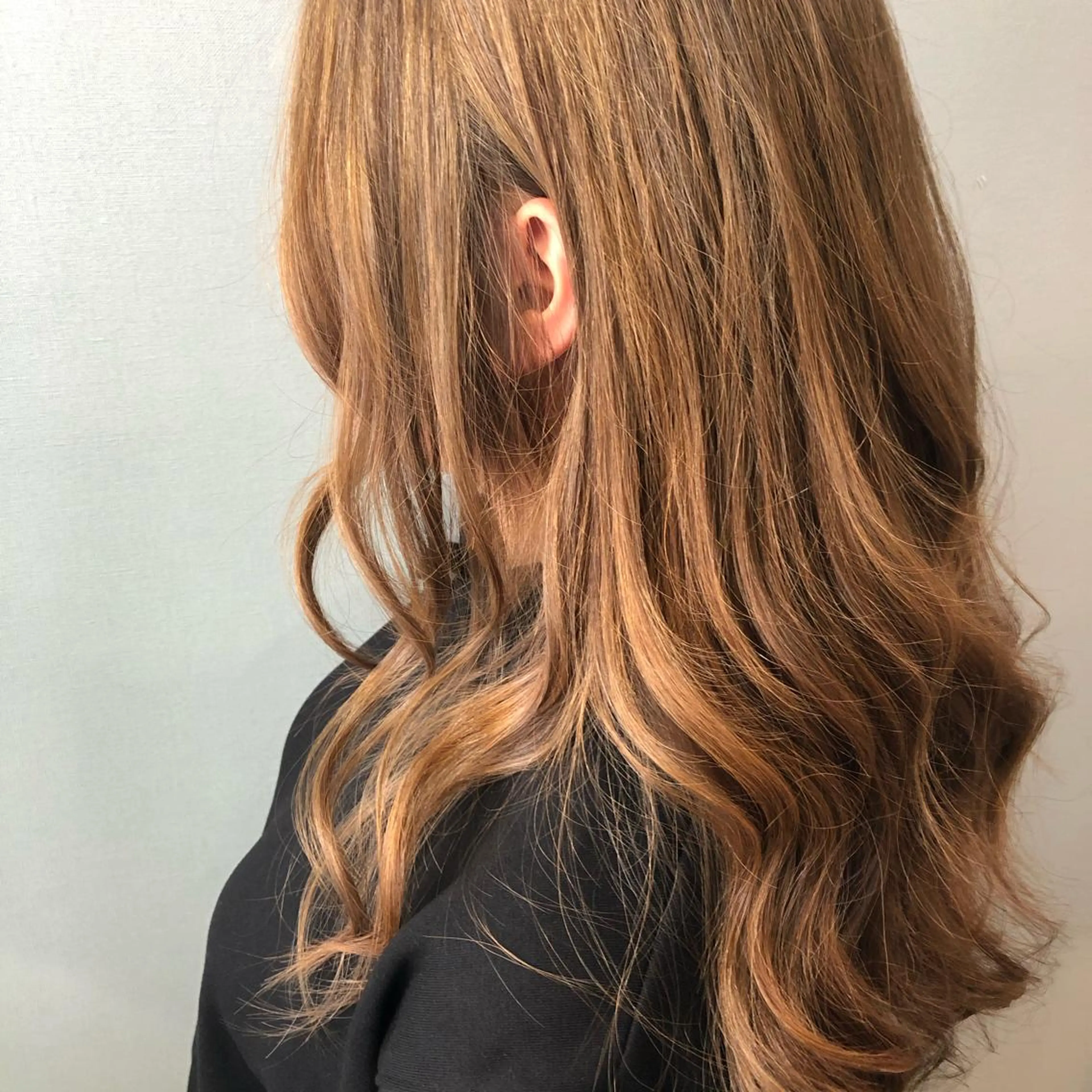 セミロング カラー パーマ 艶髪/韓国レイヤー イノウエヒロキのヘアスタイル