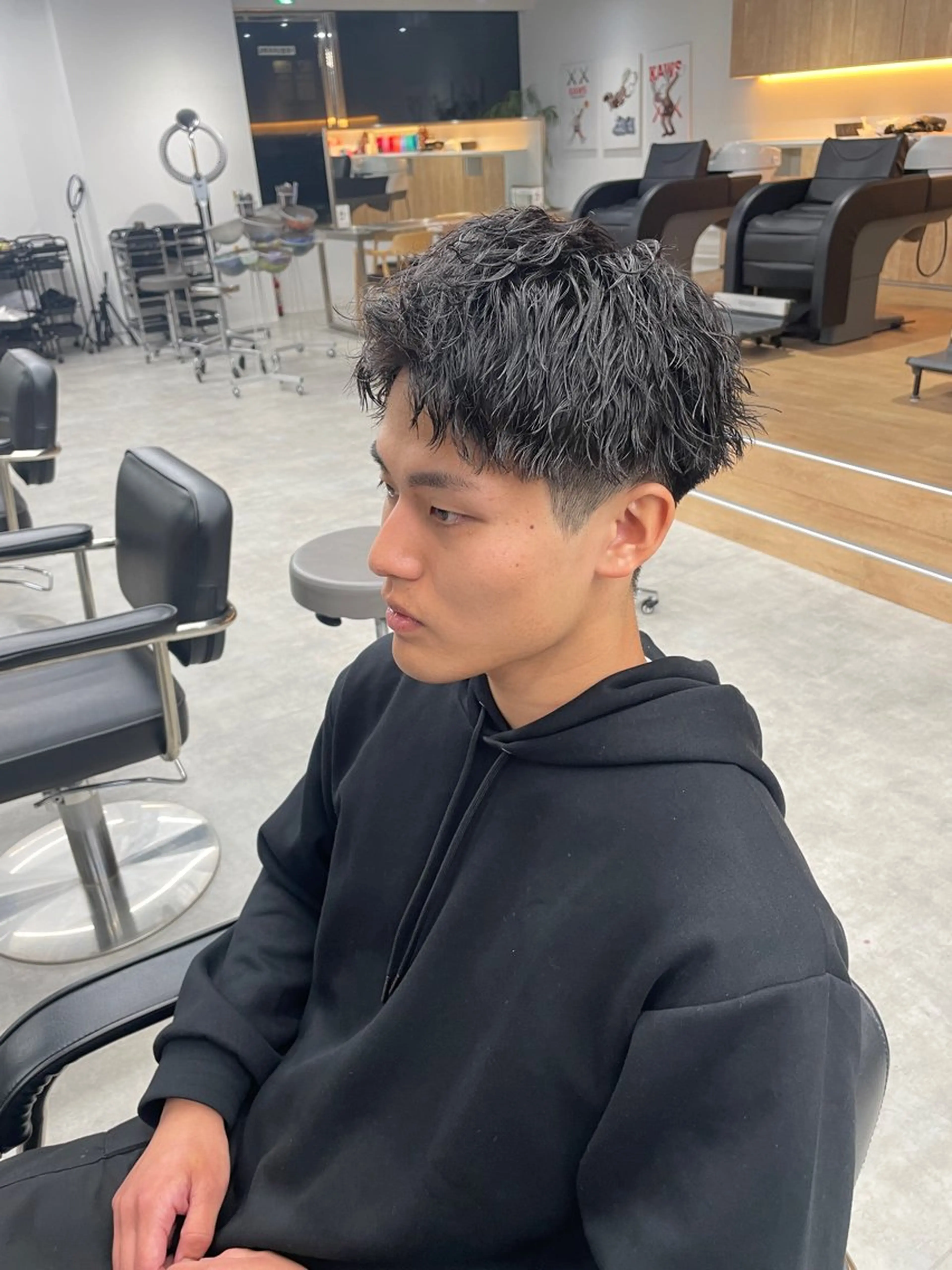 ショート パーマ メンズ カット パーマ メンズパーマ/新潟/ 万代／田崎亮🌟のヘアスタイル