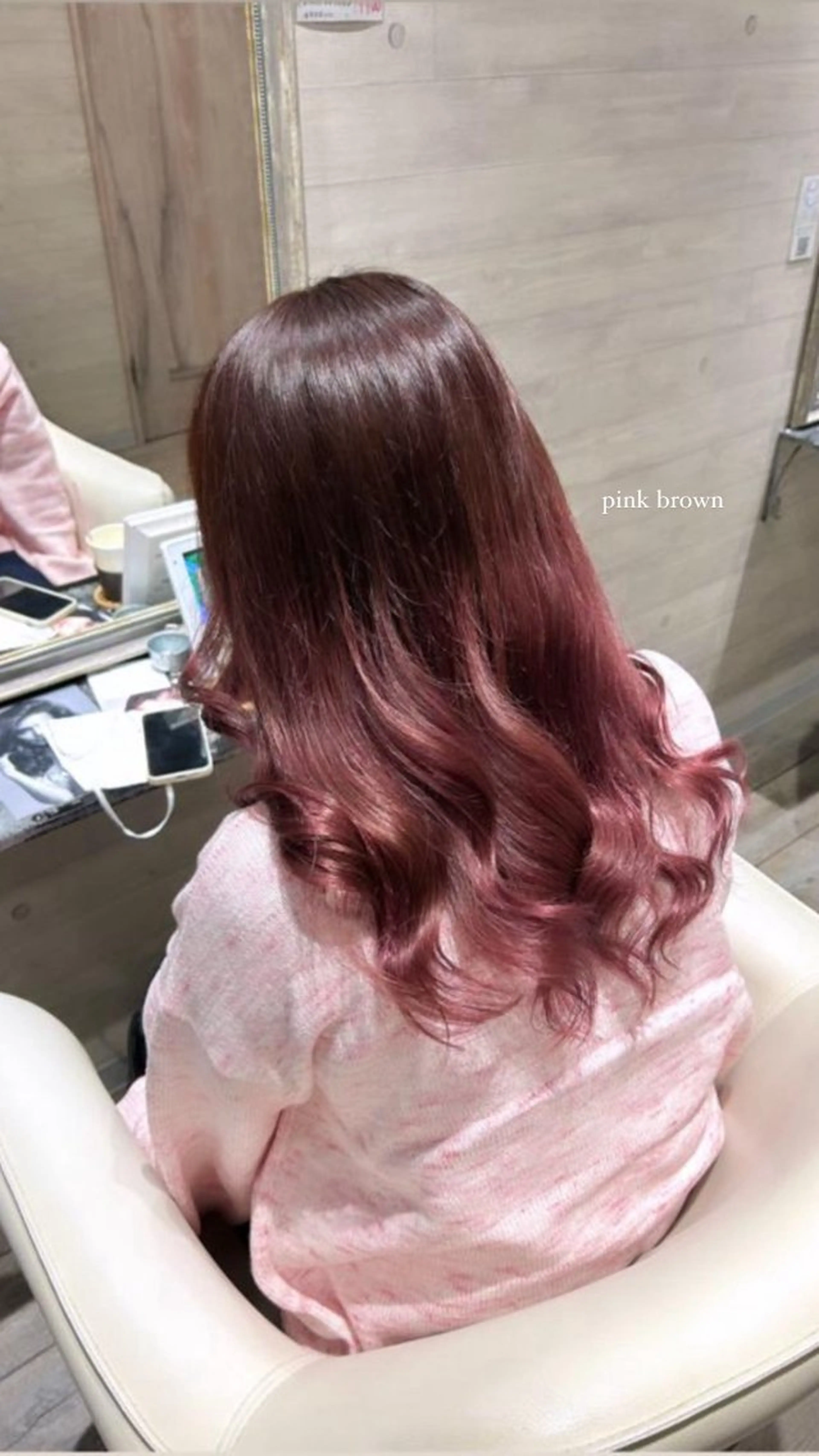 セミロング カラー 🎀暖色/ ピンク🎀seinaのヘアスタイル