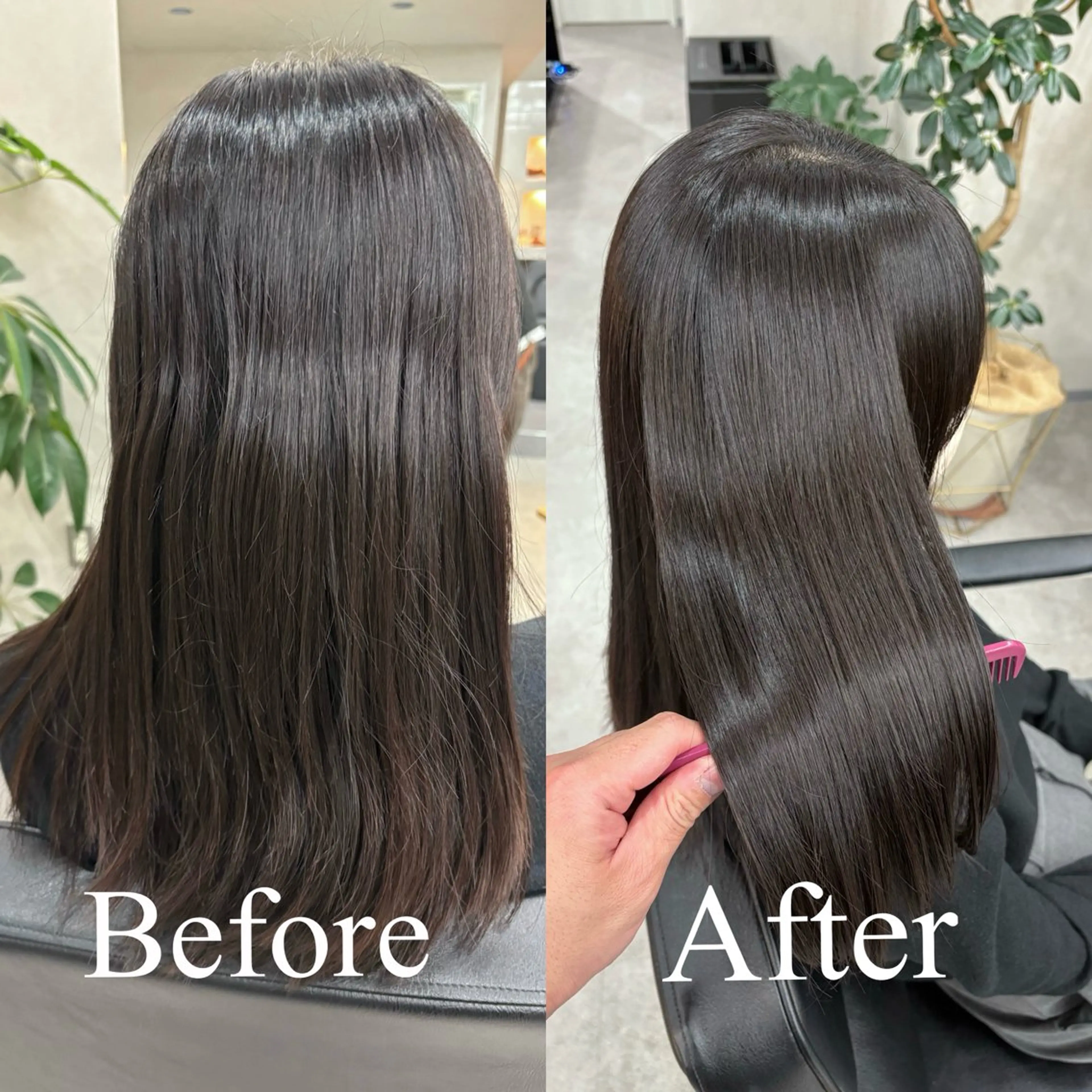 ロング パーマ 髪質改善 縮毛矯正 カット 縮毛矯正 トリートメント qumu 横浜所属・透明感カラー/ボブ /レイヤー🌿神永のヘアスタイル