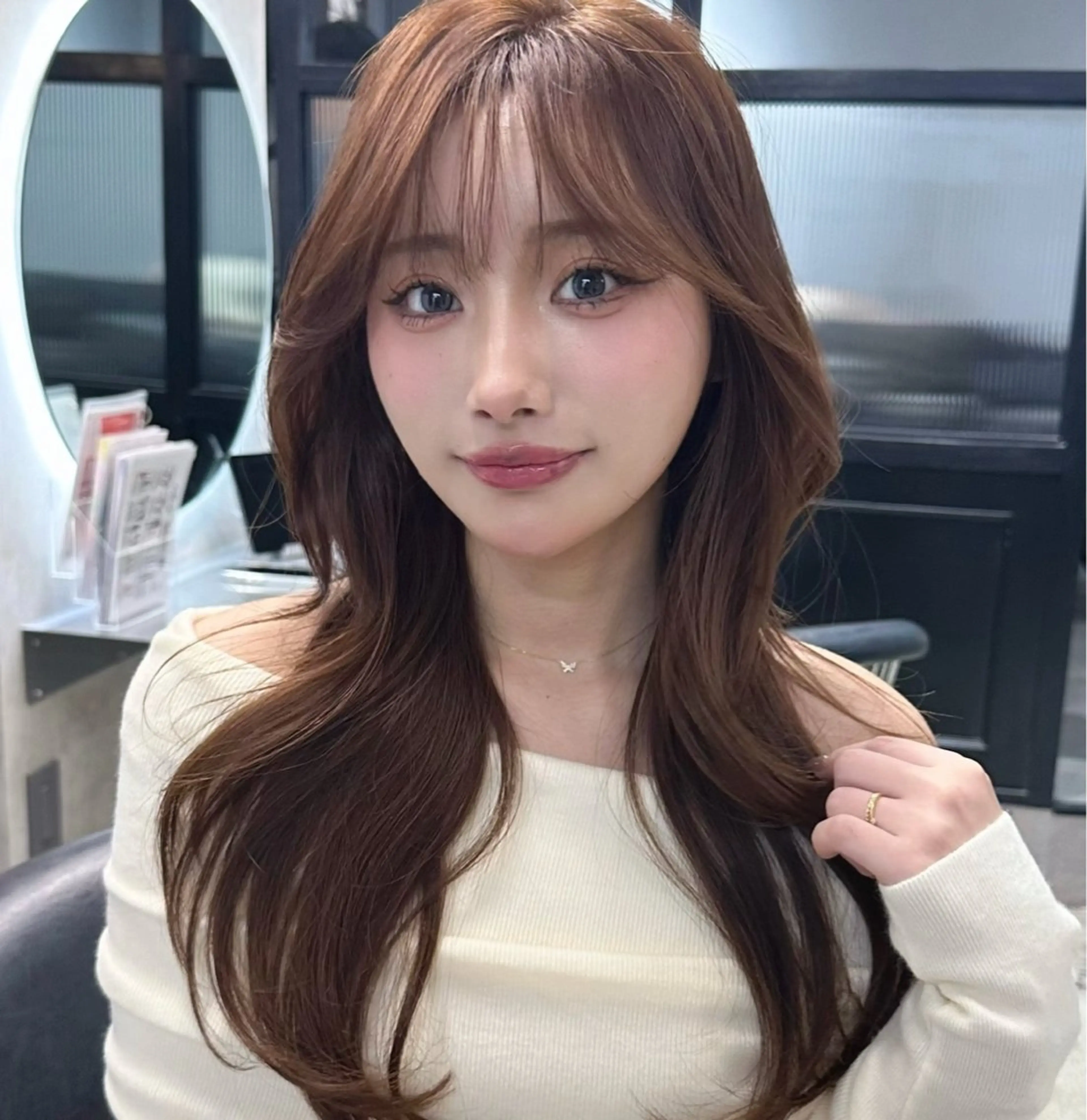 【⭐️先着1名限定⭐️】韓国風カット＋艶カラー＋オージュア超音波トリートメント✨✂️の写真