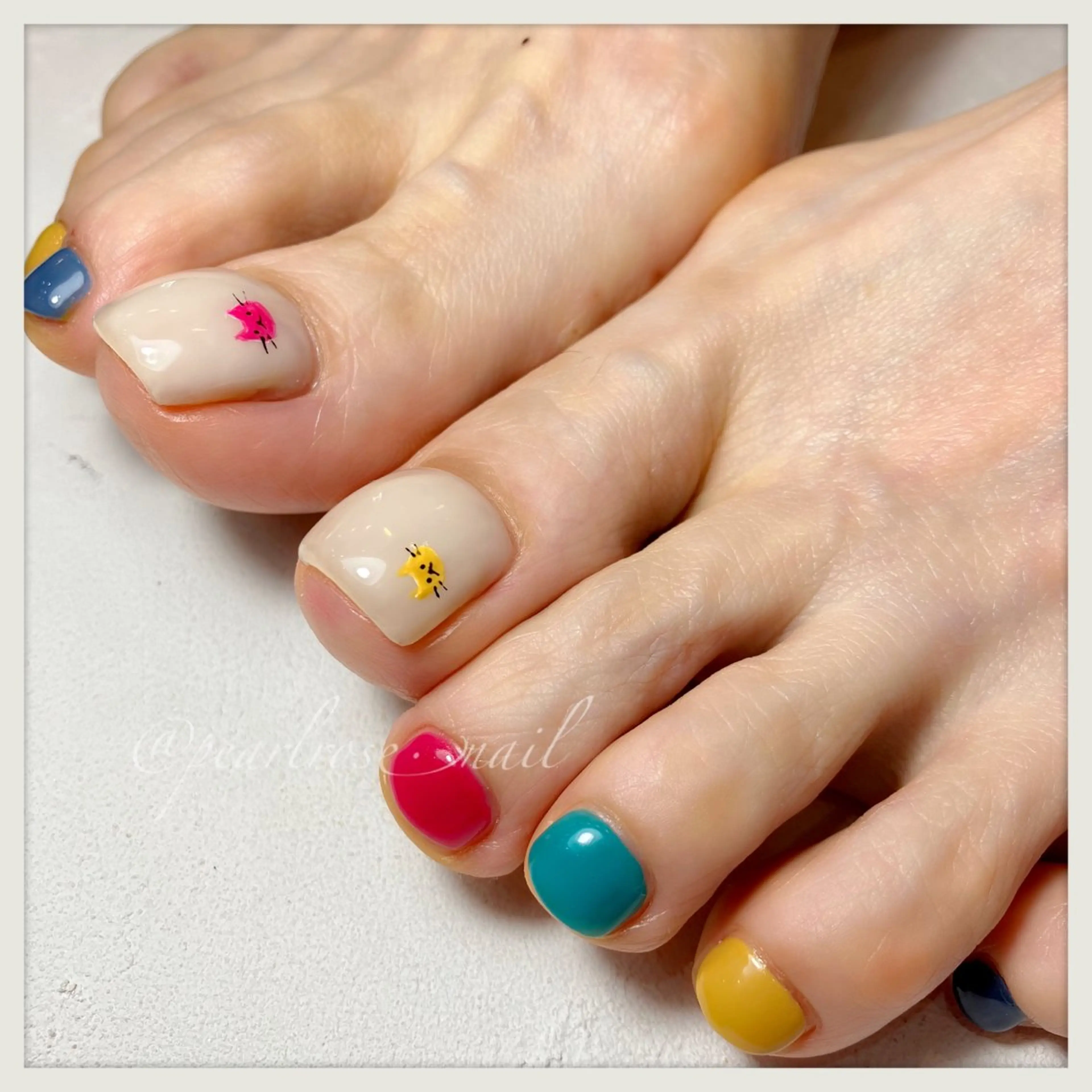 ネイル フットネイル Beauty salon Ryu・ange所属・PEARL ROSE パールローズのネイルデザイン