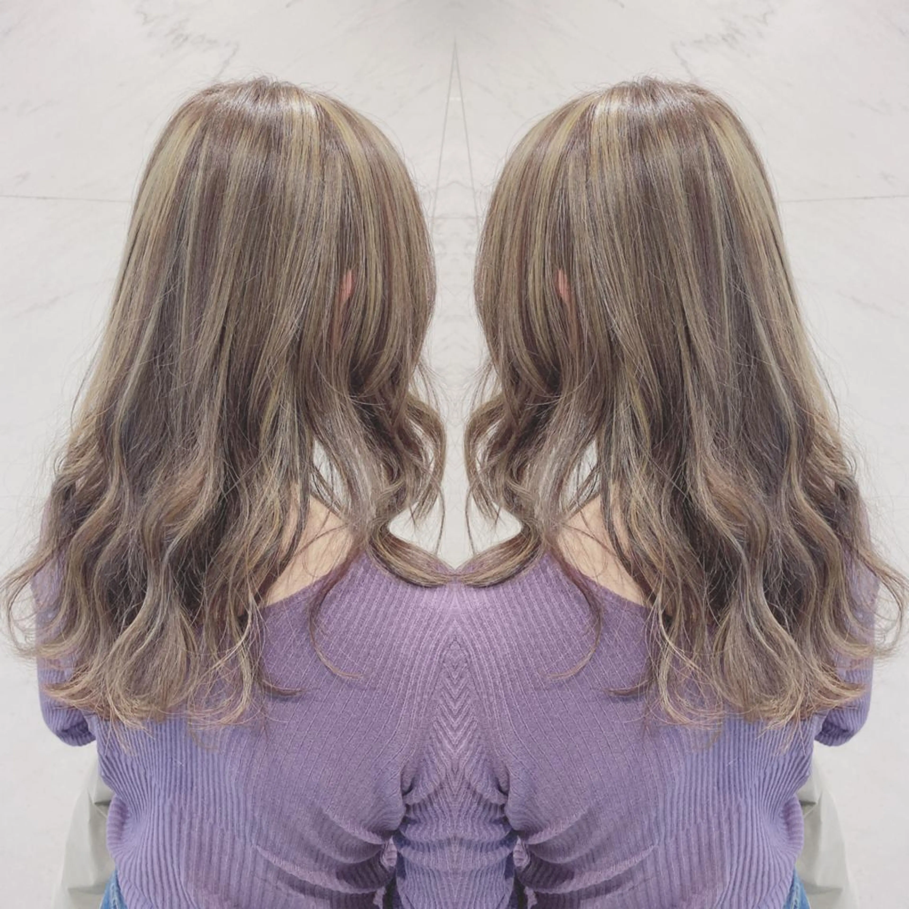 ロング カラー ヘアカラー cecil hair所属・重政 和樹のヘアスタイル