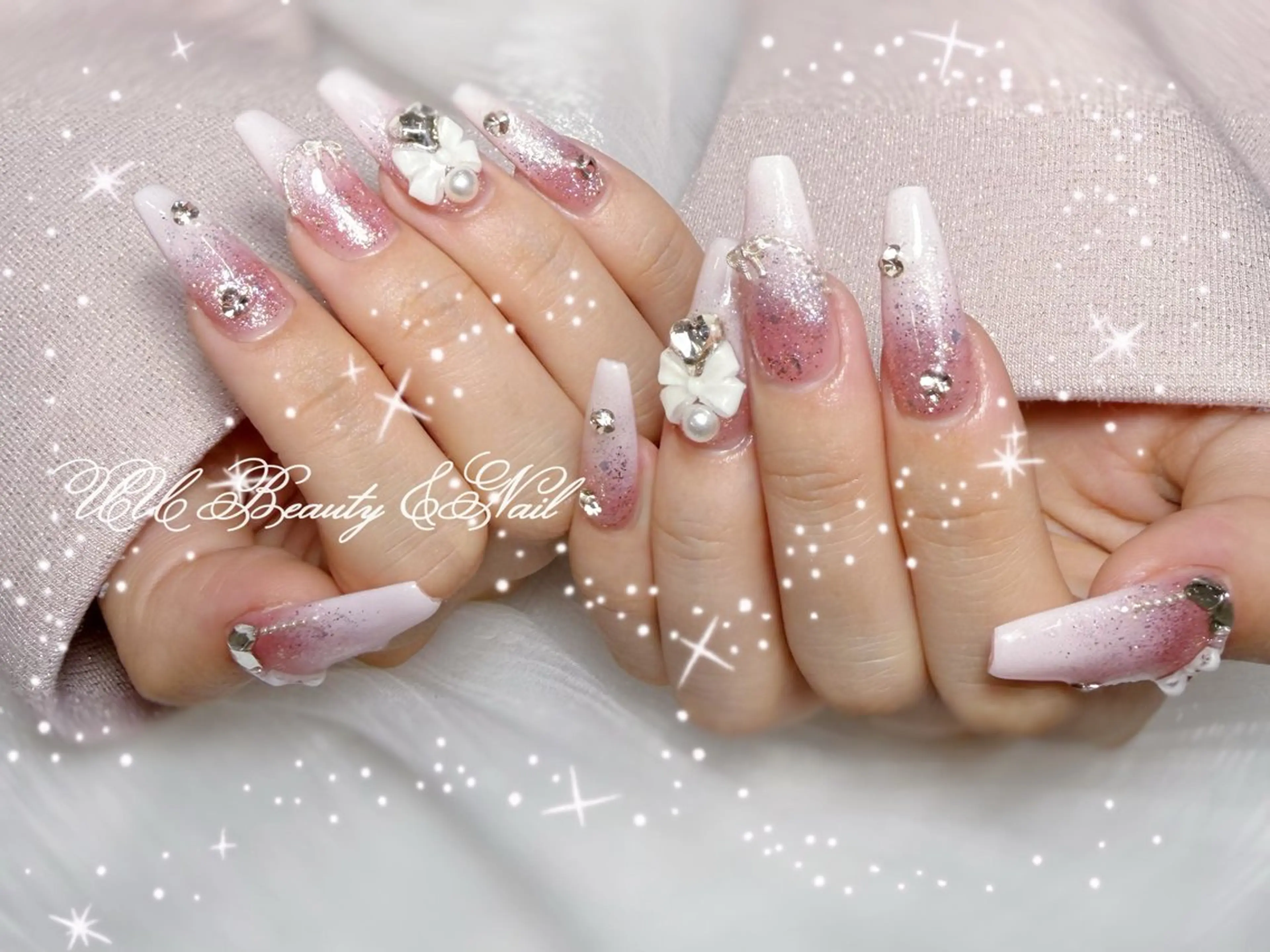 年末限定価格★【Hand】チップ長さ出し10本持ち込みデザインつけ放題14980→13980の写真