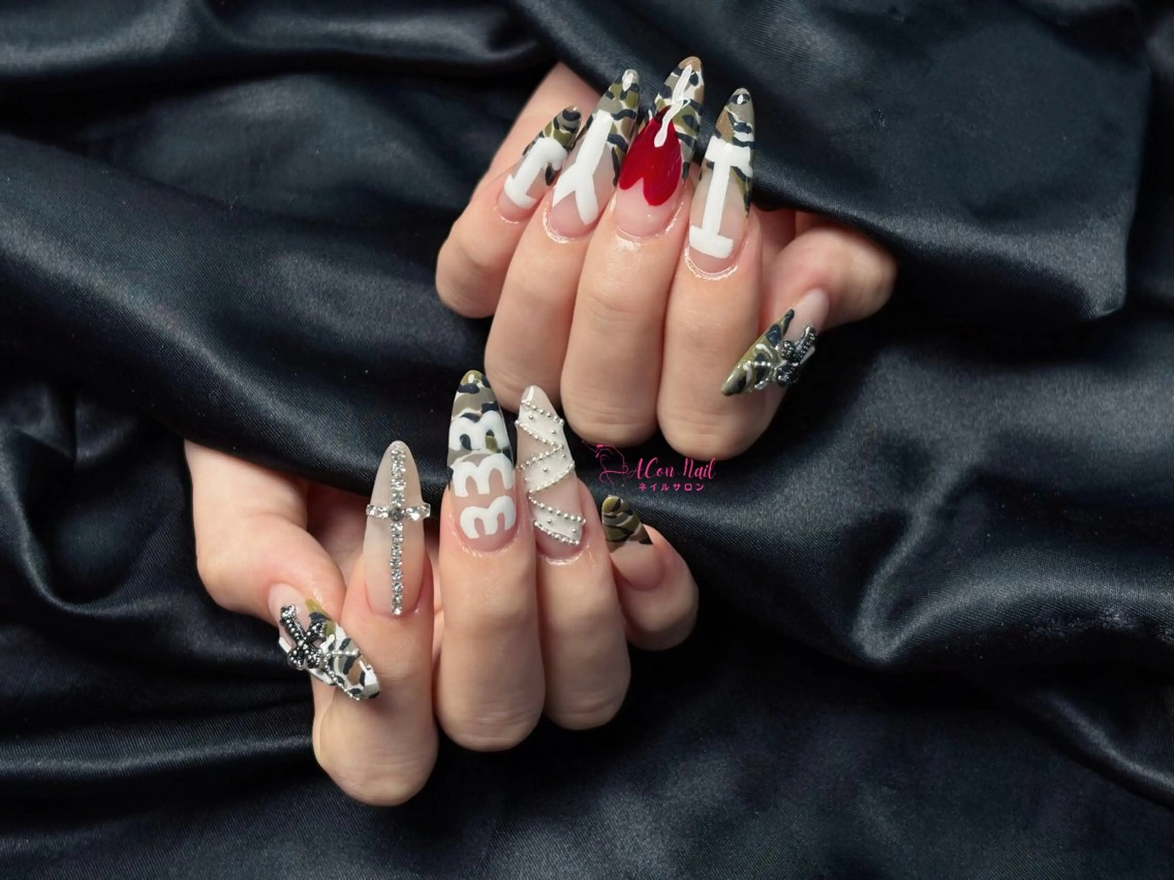 ネイル 桜ネイル 長さ出し フラワーネイル フレンチネイル ジェルネイル ハンドネイル AConNailSalon所属・ACon NailSalonのネイルデザイン