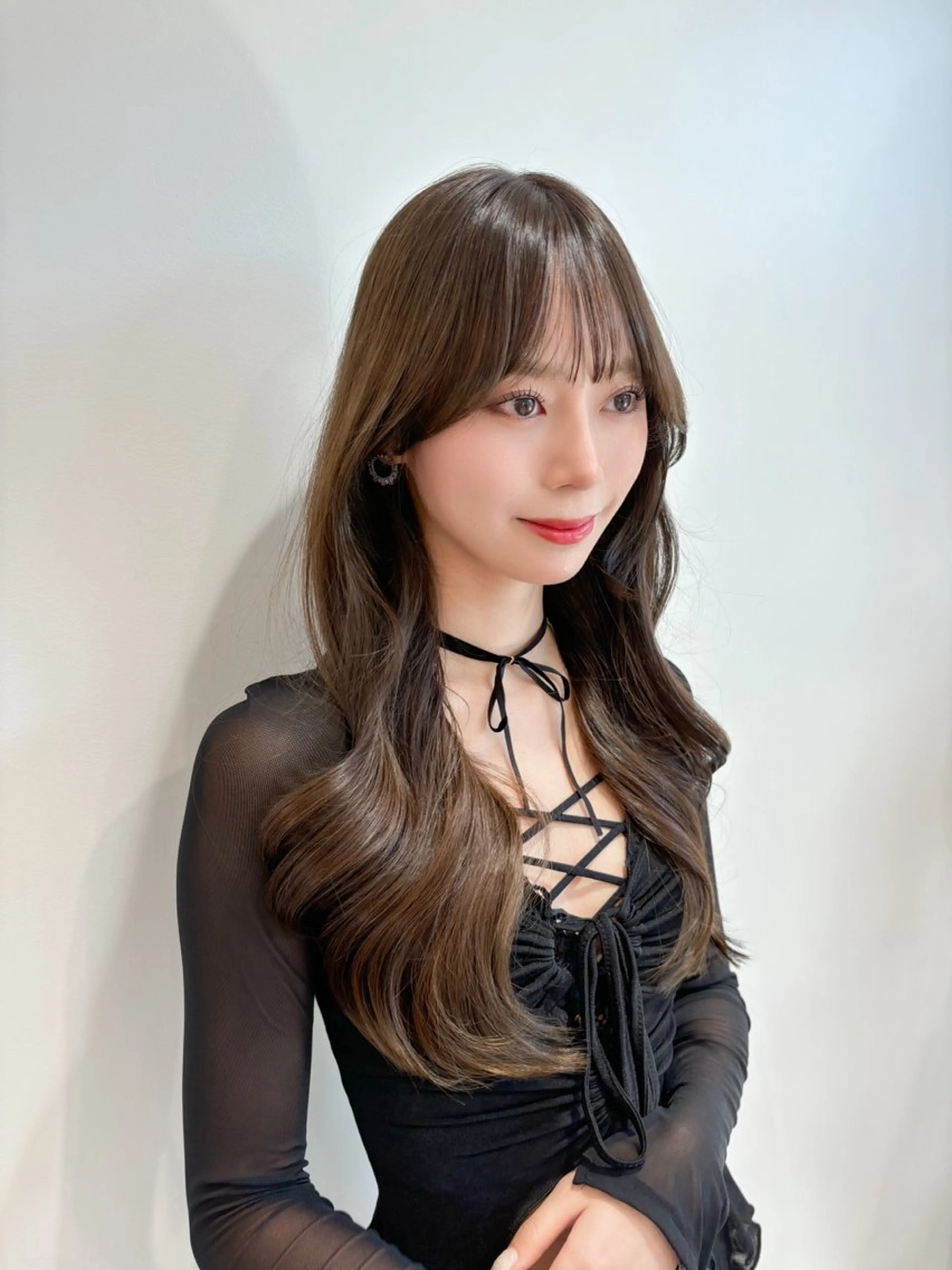 ロング カット ヘアカラー トリートメント 原宿/韓国レイヤー ボブ/顔周りYasuのヘアスタイル