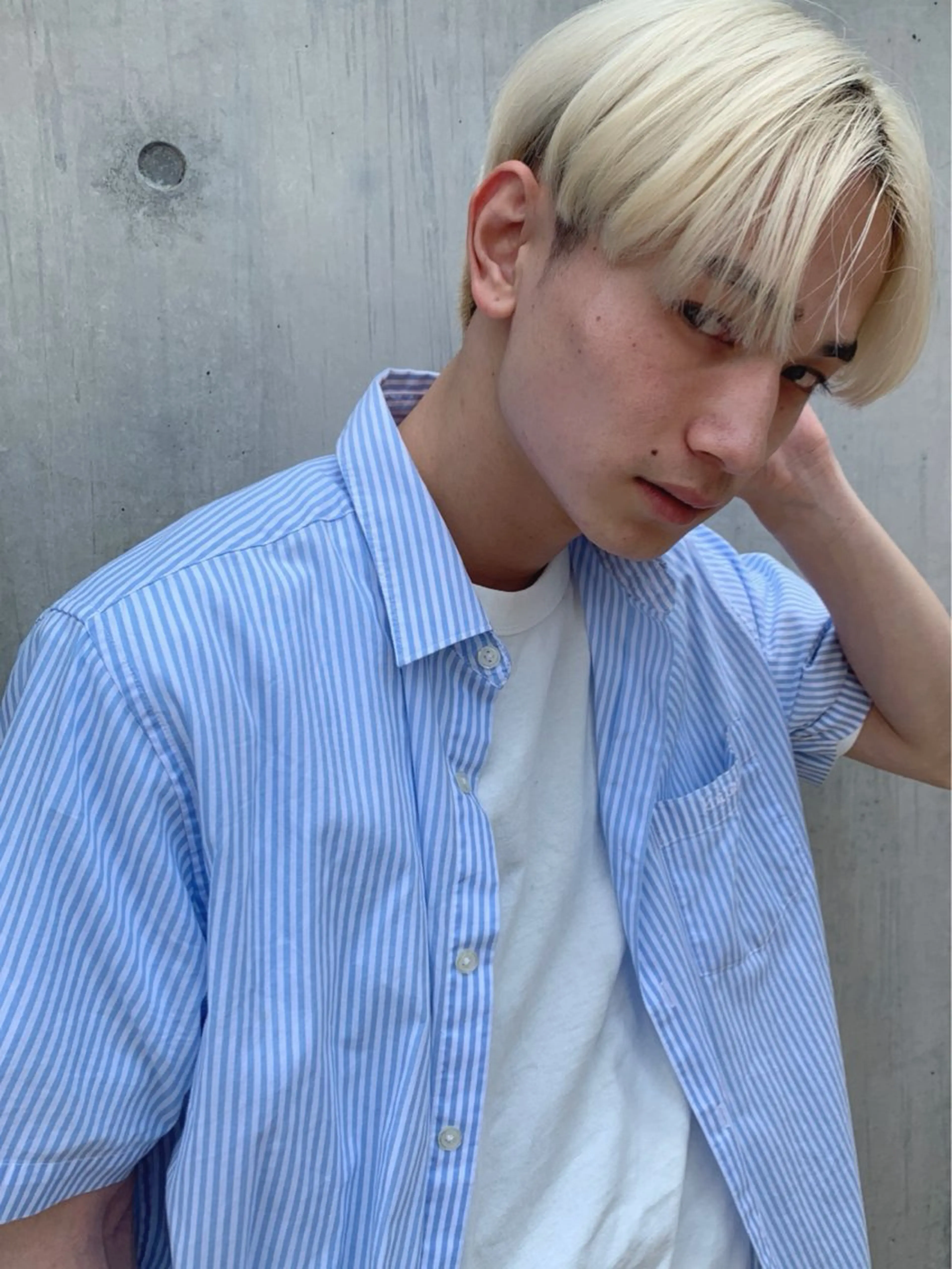 メンズ メンズハイトーン HOODS hair salon所属・透明感カラー🌿ボブ ✨飛田　ケイのヘアスタイル