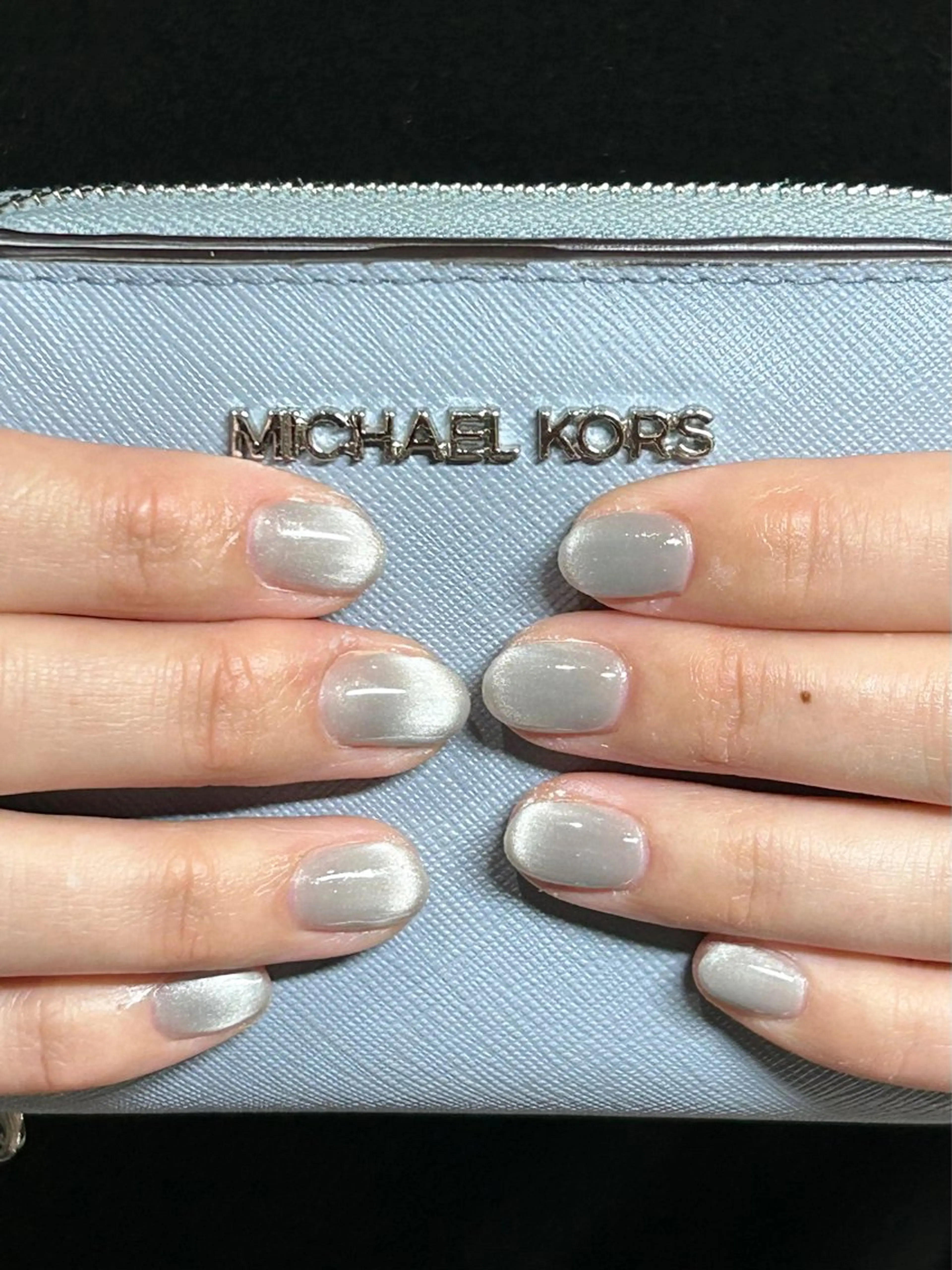 ネイル フレンチネイル 水色 ハンドネイル IROHA NAIL 愛音のネイルデザイン