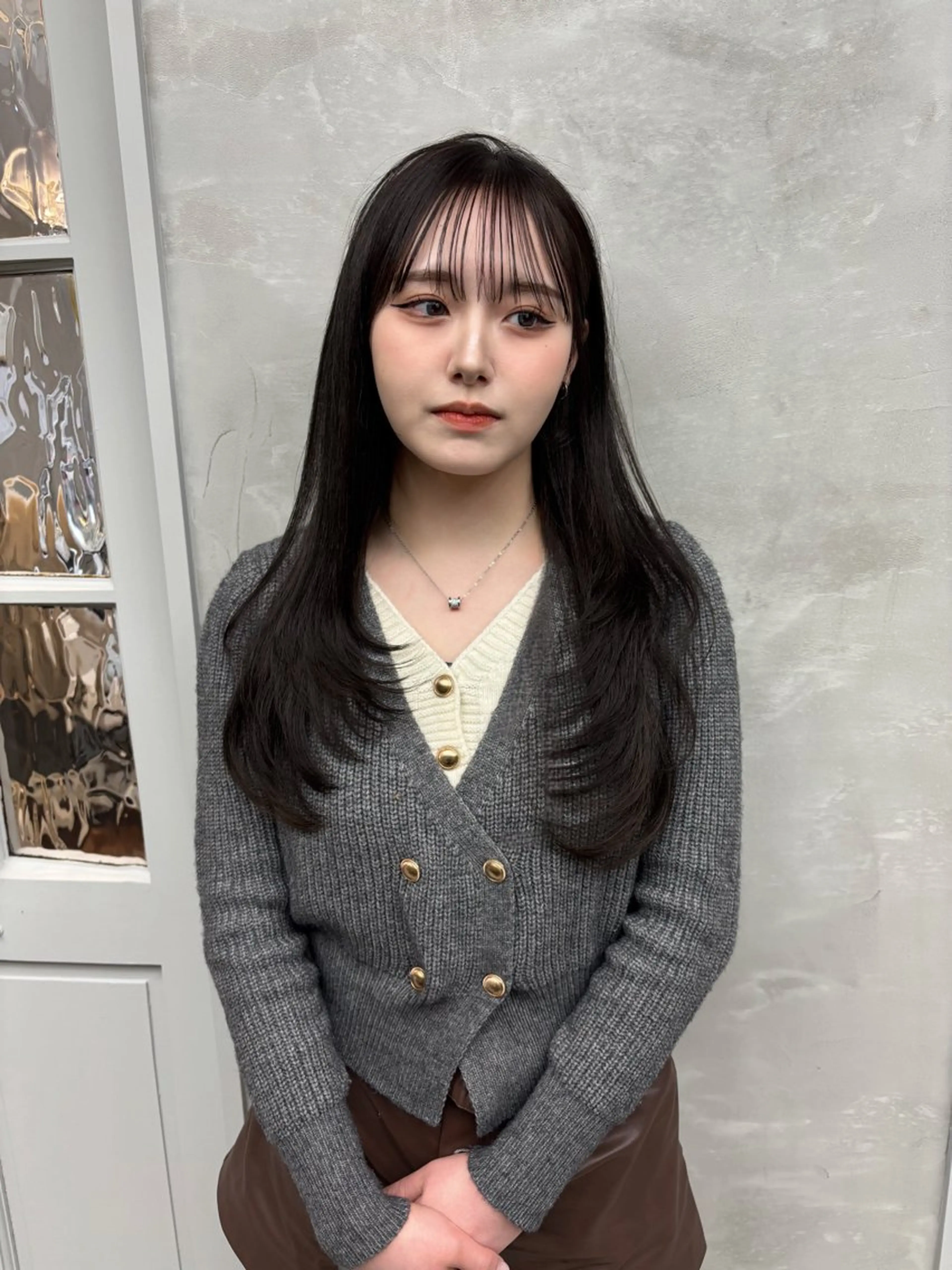 ロング 韓国風ヘア レイヤーカット 細井 友貴のヘアスタイル