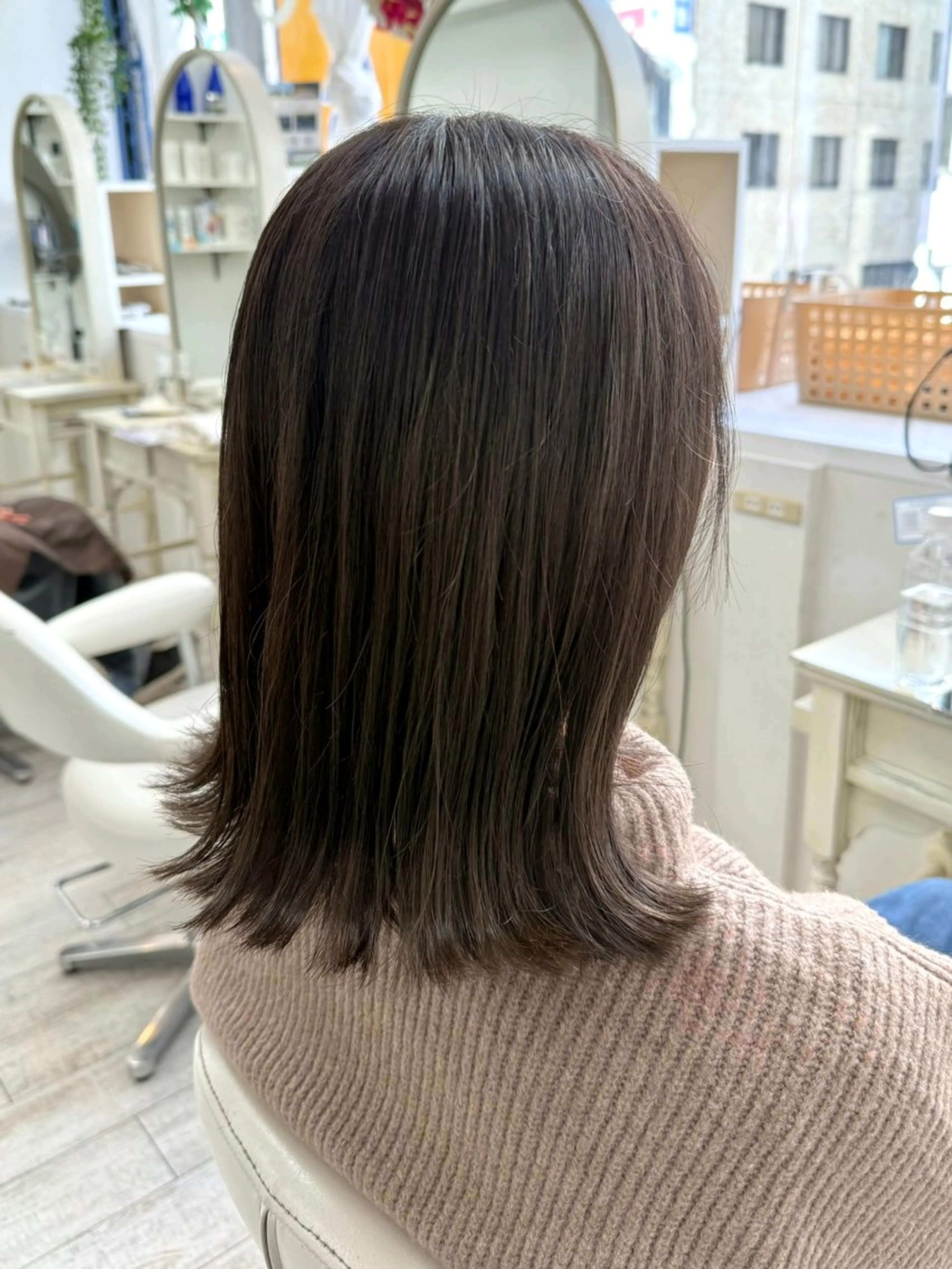 ミディアム カット ヘアカラー トリートメント 新籾 尚哉のヘアスタイル