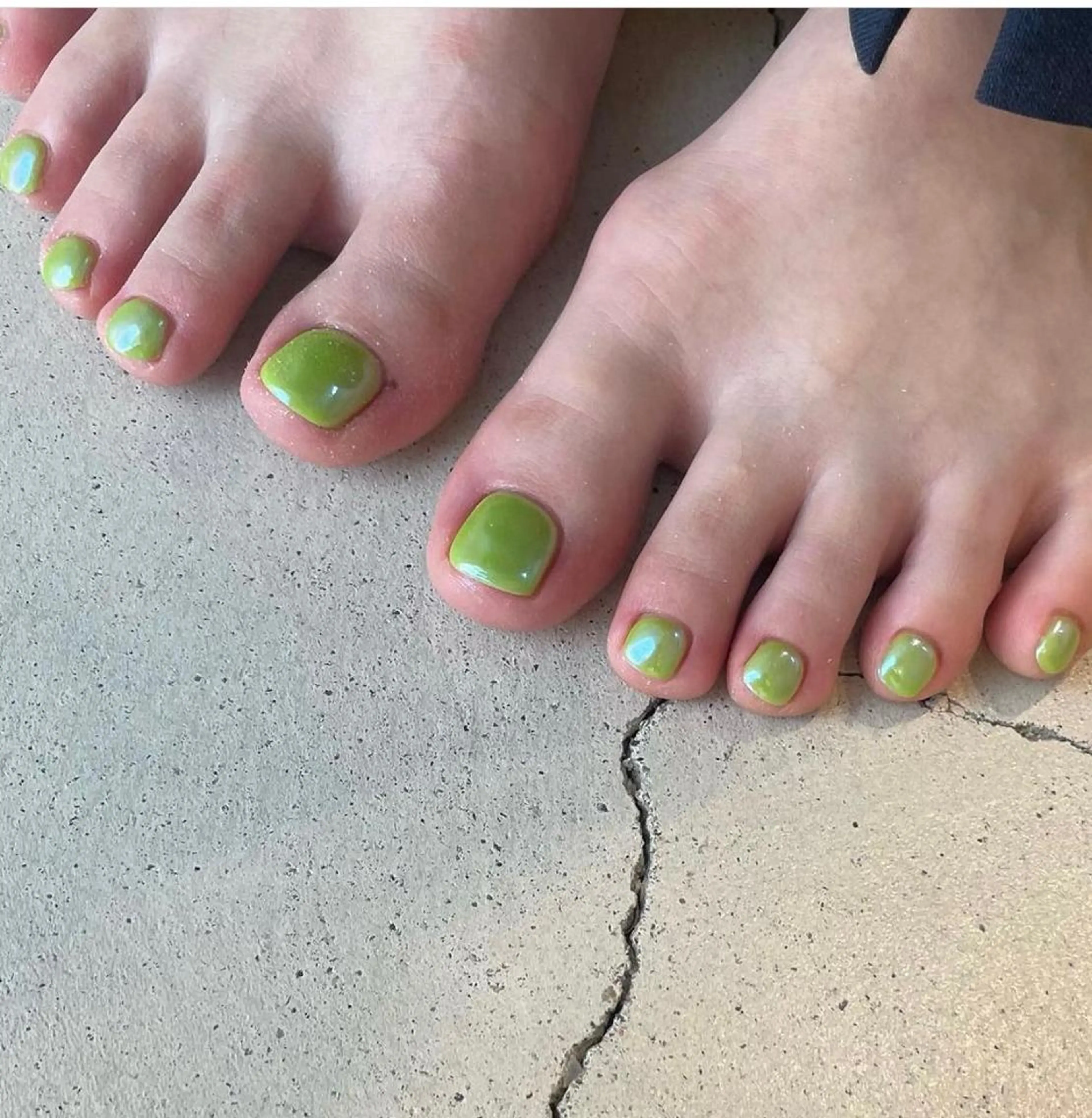 【フットバス付き】フットネイルワンカラー（オフなし）の写真