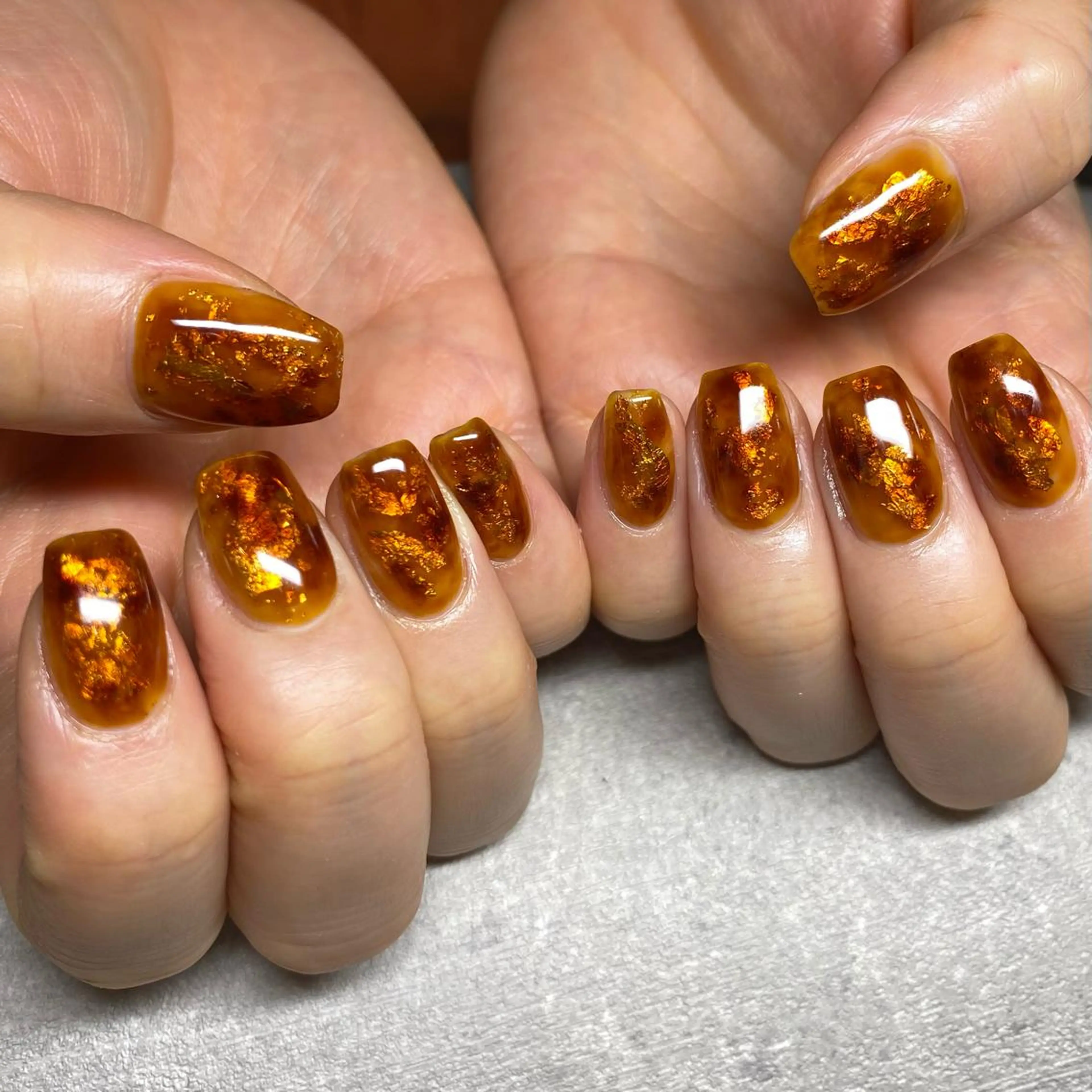 ネイル アートネイル ニュアンスネイル 冬ネイル ハンドネイル 山田 貴子のネイルデザイン