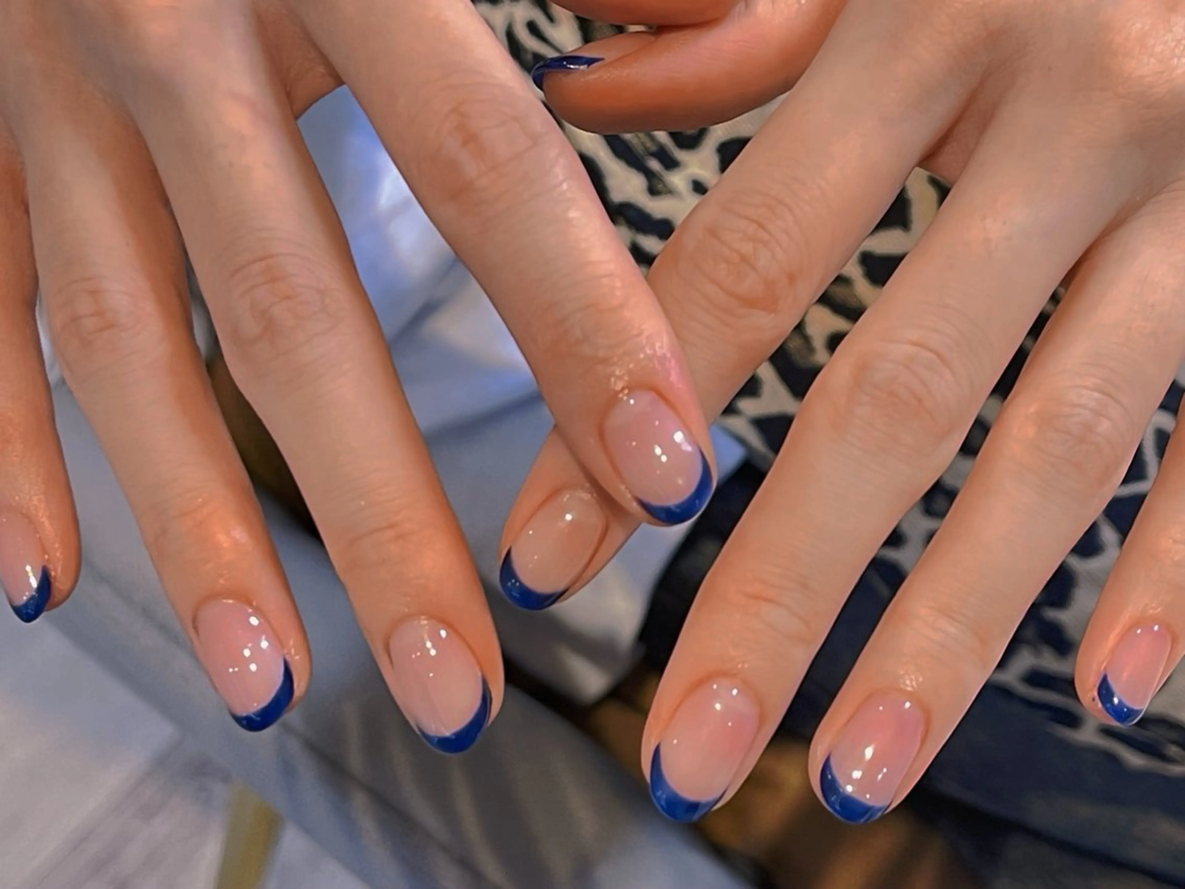 ネイル フレンチネイル ネイビー i. ayakaのネイルデザイン