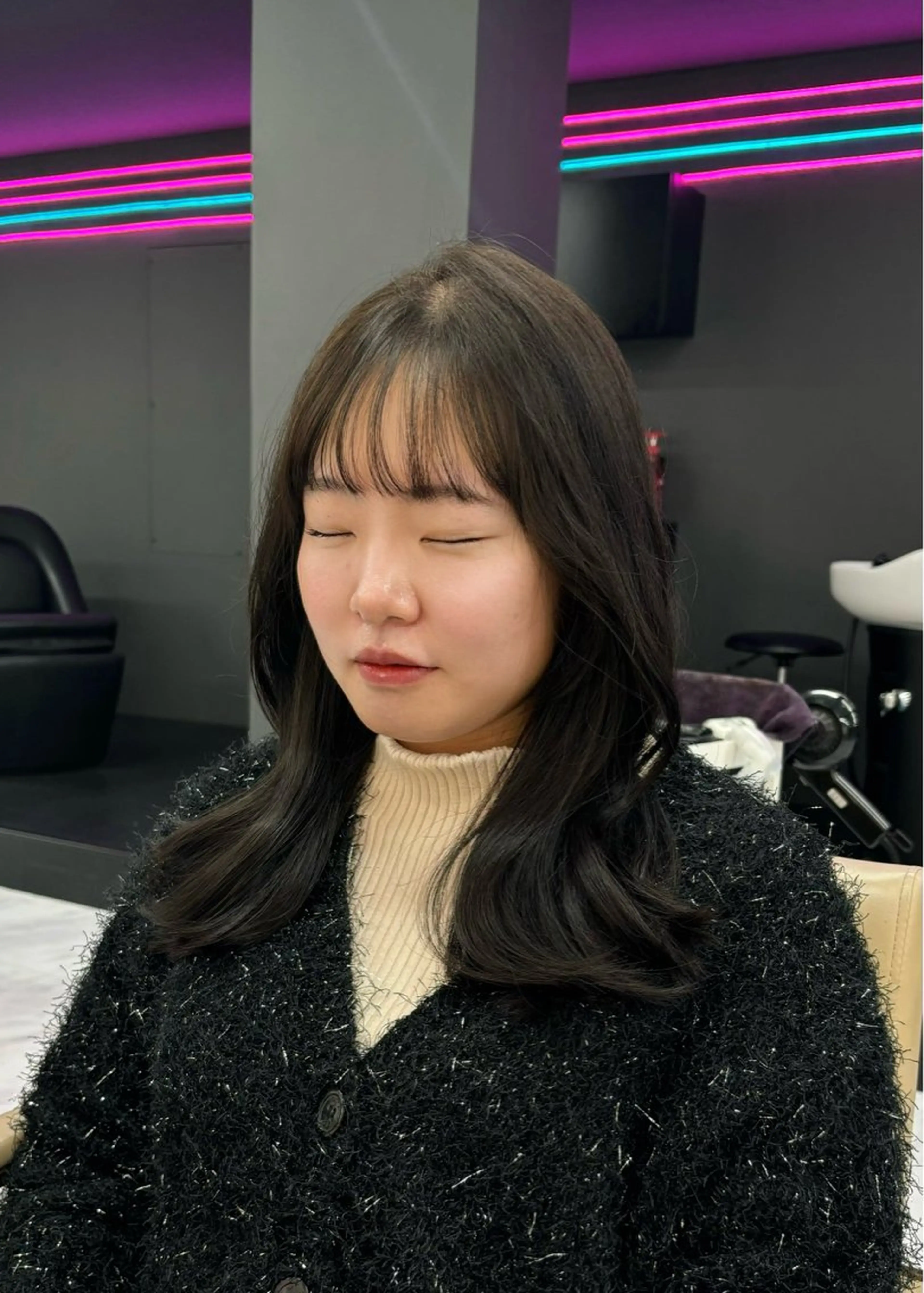 ミディアム カラー ヘアカラー 岡山 愛のヘアスタイル