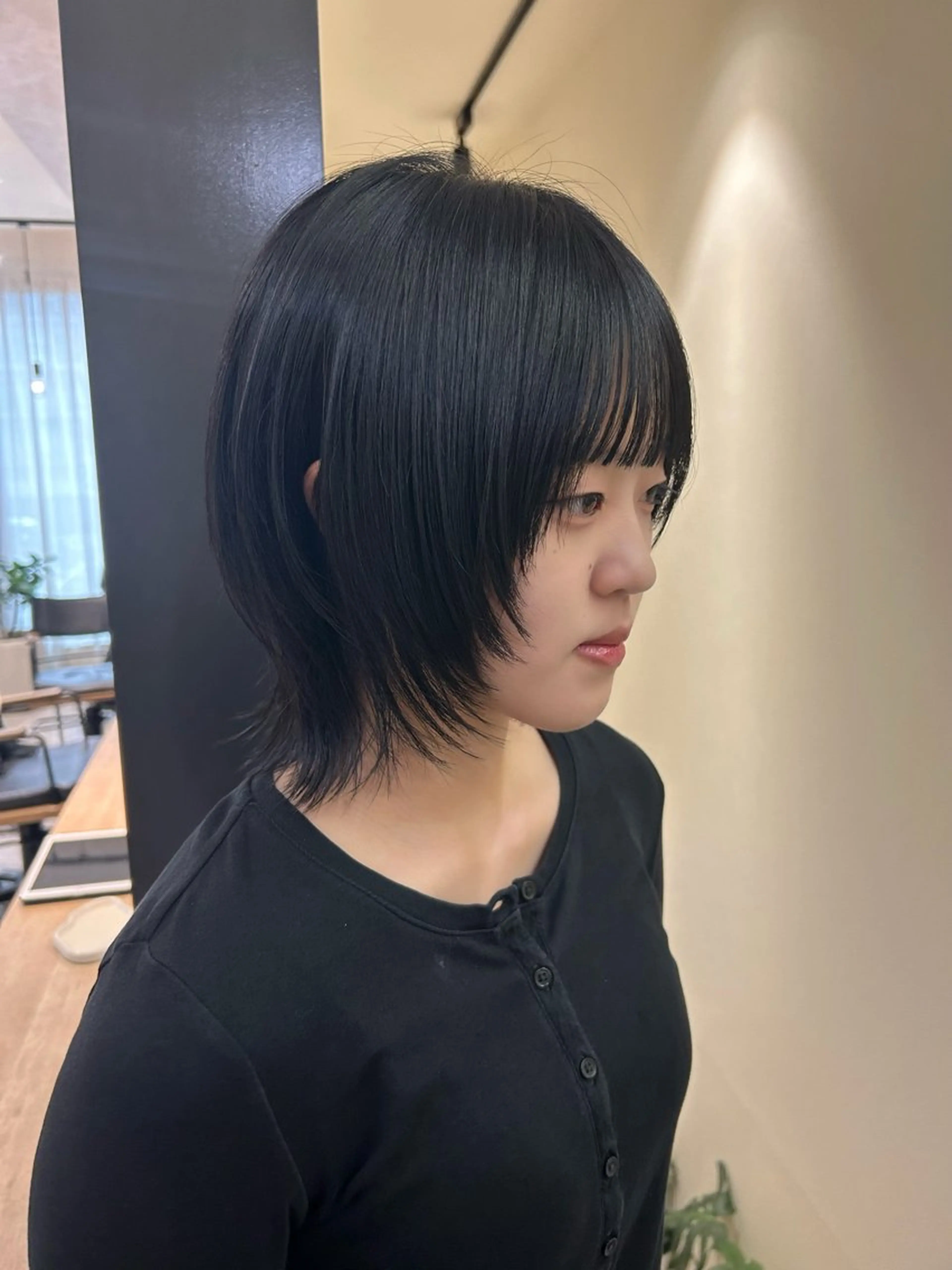 ミディアム ボブ ウルフカット ウルフボブ カット トリートメント hub hair レイヤー/透明感のヘアスタイル