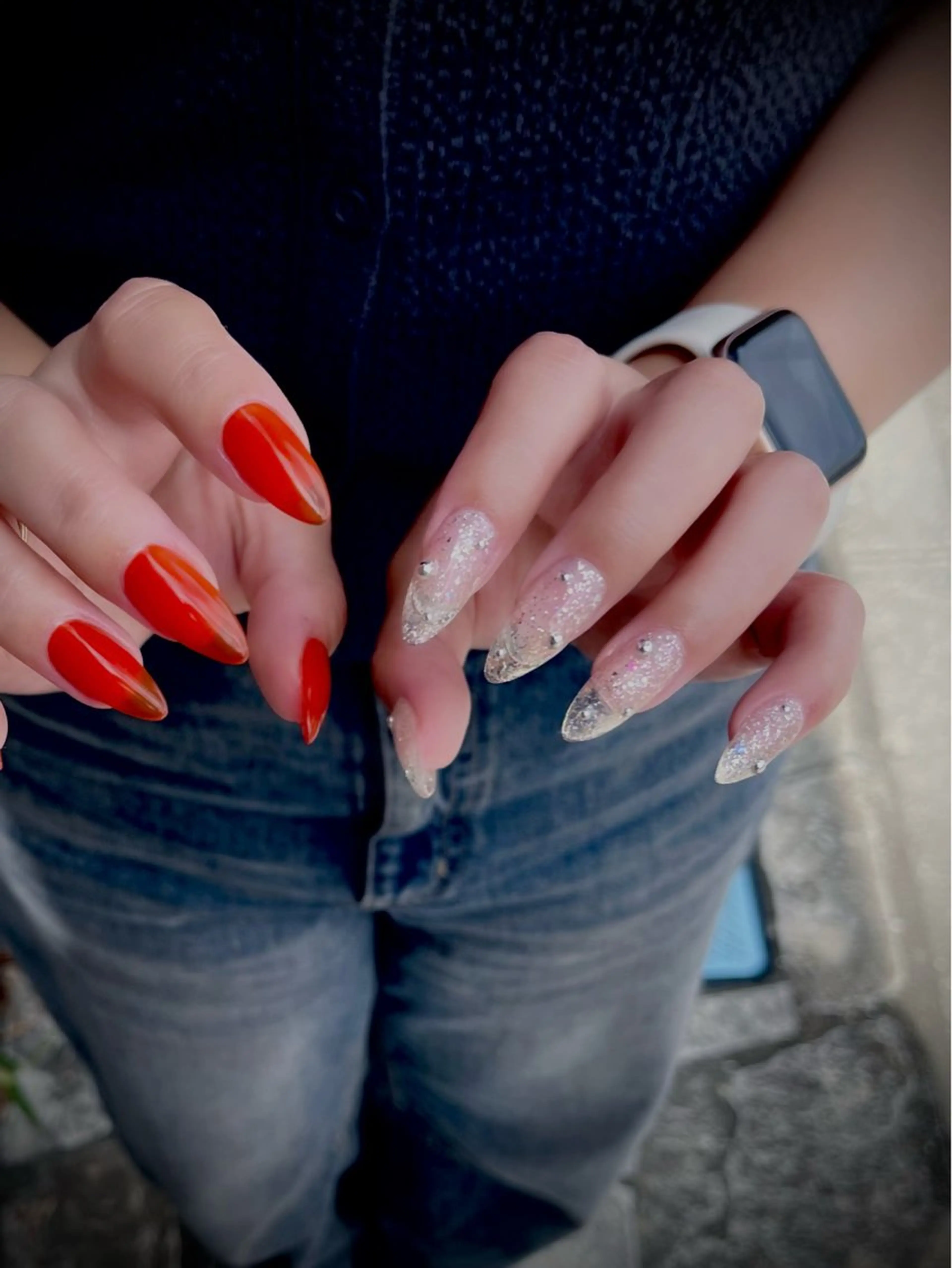 ネイル キラキラネイル マグネットネイル ワンカラーネイル スカルプネイル ワンホンネイル nine.🦋 YUKOのネイルデザイン